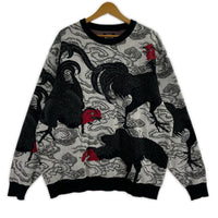 ニット BUDSPOOL GAKKIN 渦軍鶏 COTTON KNIT JACQUARD