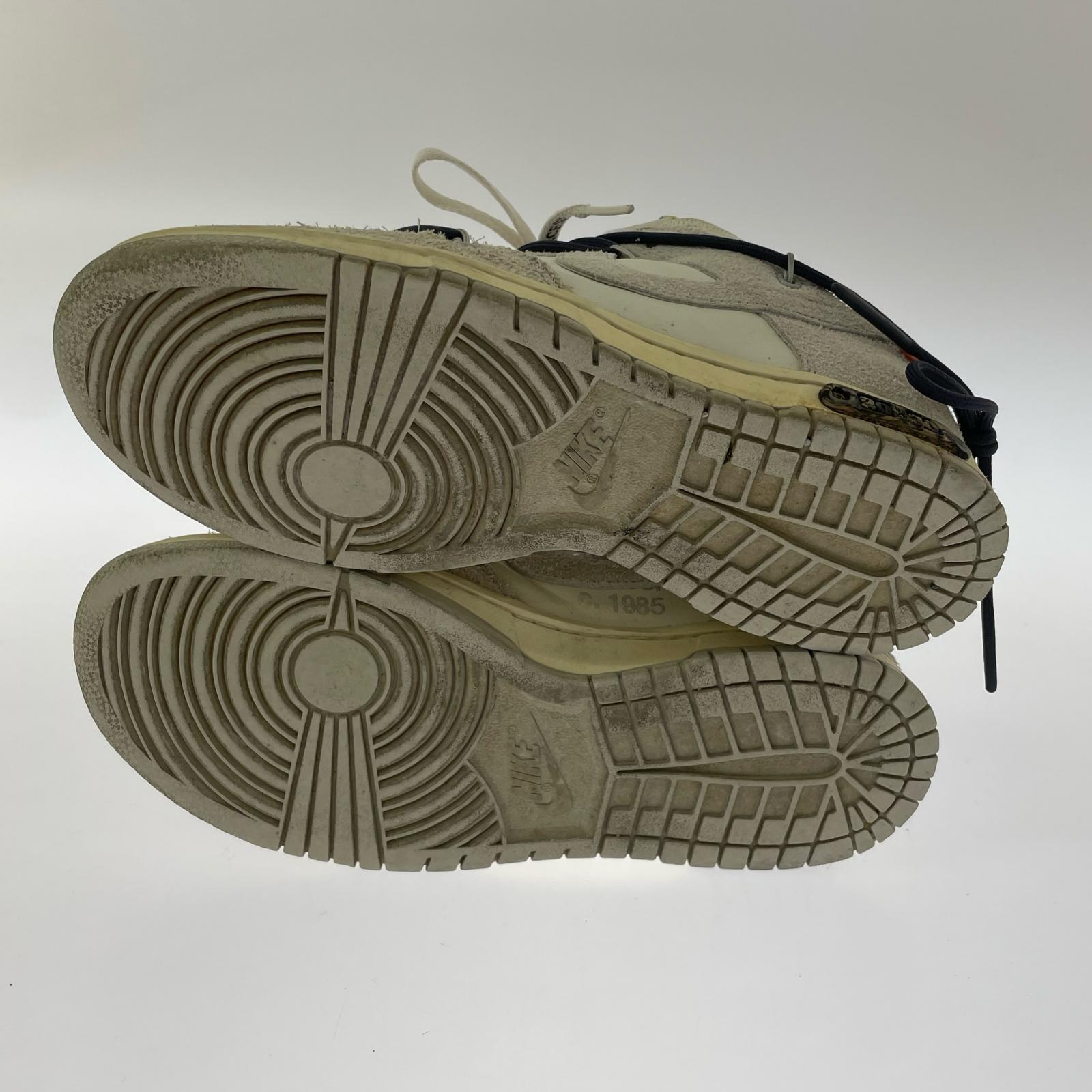 スニーカー Off-White × Nike Dunk Low "Sail/Neutral Grey/Gridiron"-26.0 26cm (US8 UK7 1/2 EU42) ベージュ