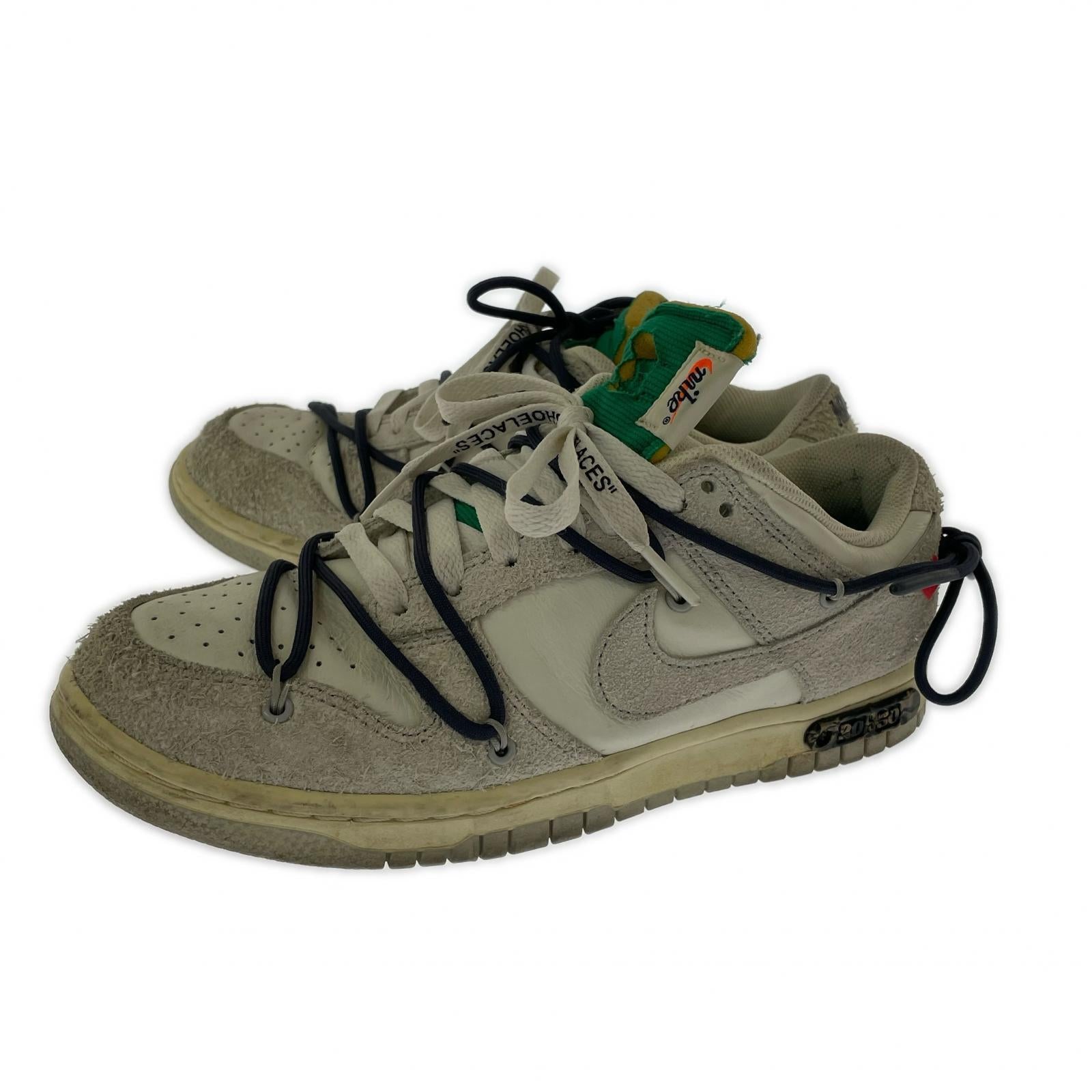 スニーカー Off-White × Nike Dunk Low "Sail/Neutral Grey/Gridiron"-26.0 26cm (US8 UK7 1/2 EU42) ベージュ