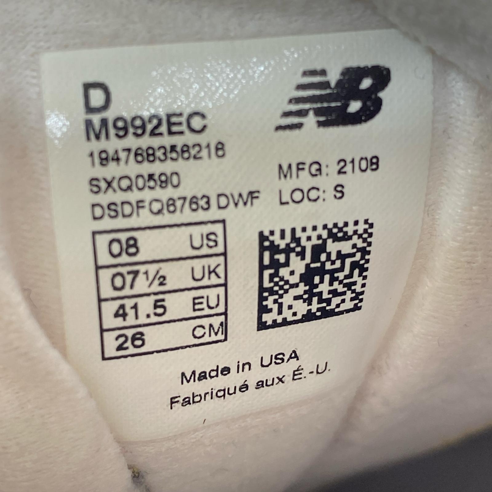スニーカー 992 USA White Navy 26cm (US8 UK7 1/2 EU42) ホワイト