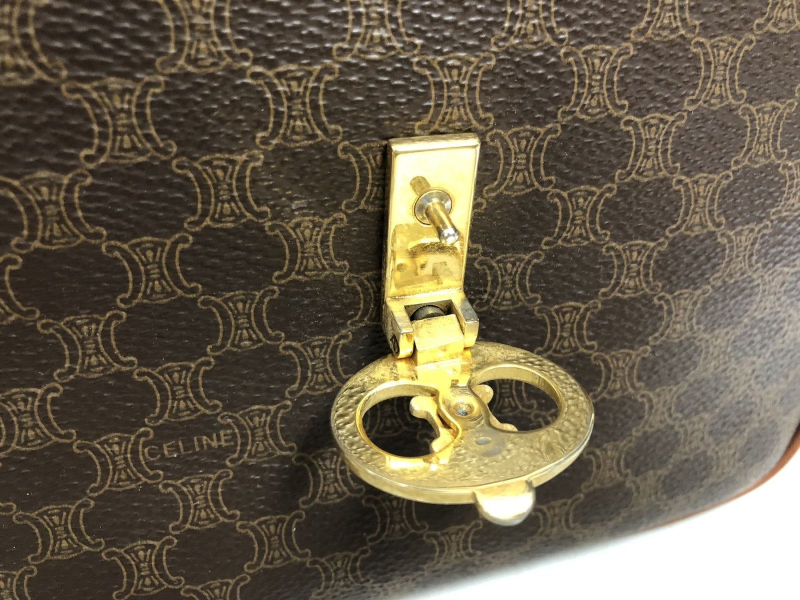 CELINE マカダム柄 ショルダーバッグ
