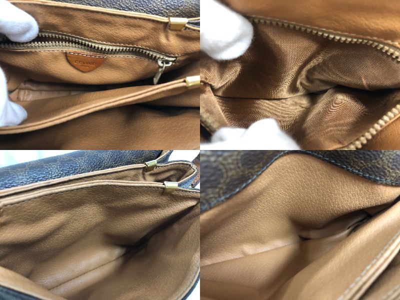 CELINE マカダム柄 ショルダーバッグ