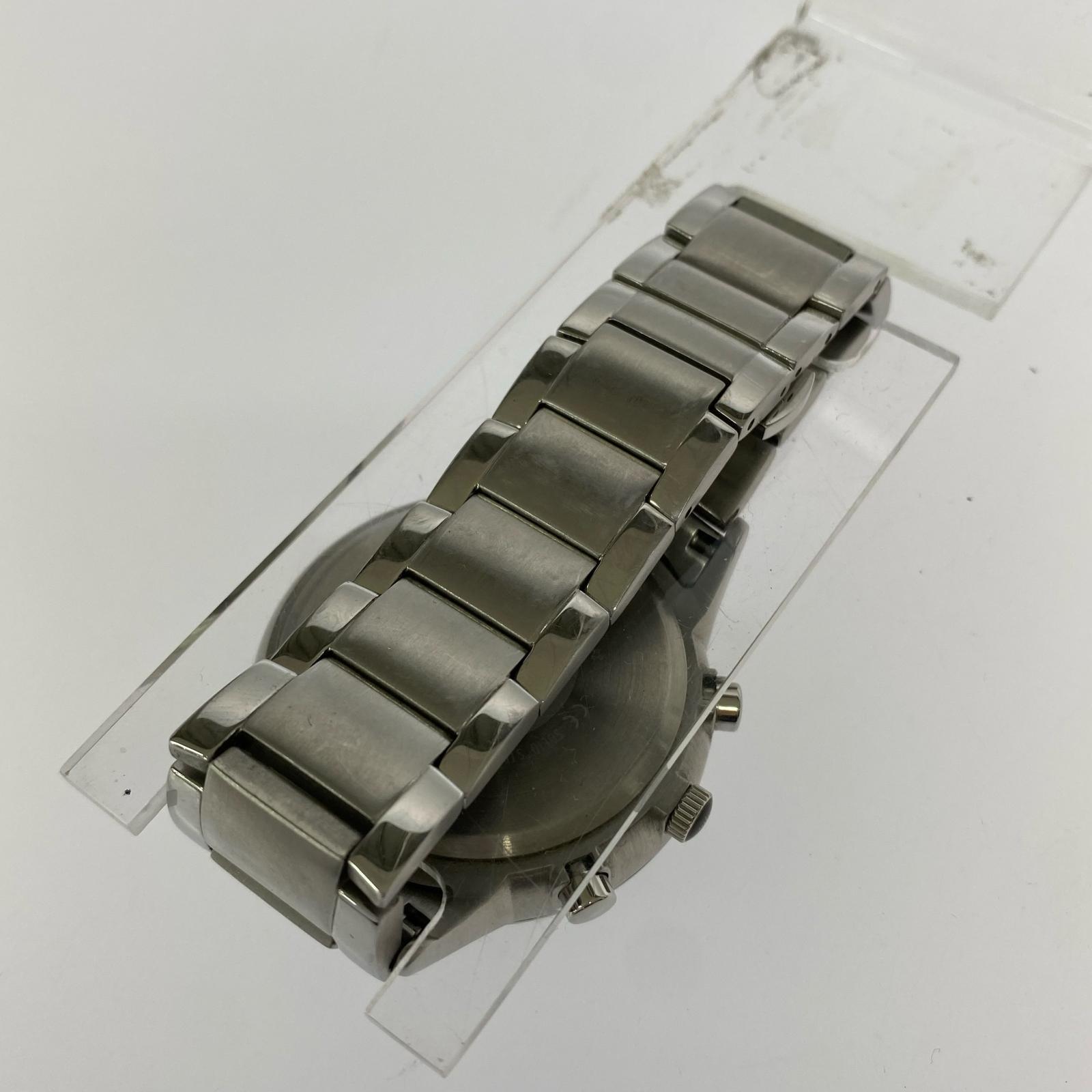 腕時計 クロノグラフ 文字盤黒 AR-2434 シルバー