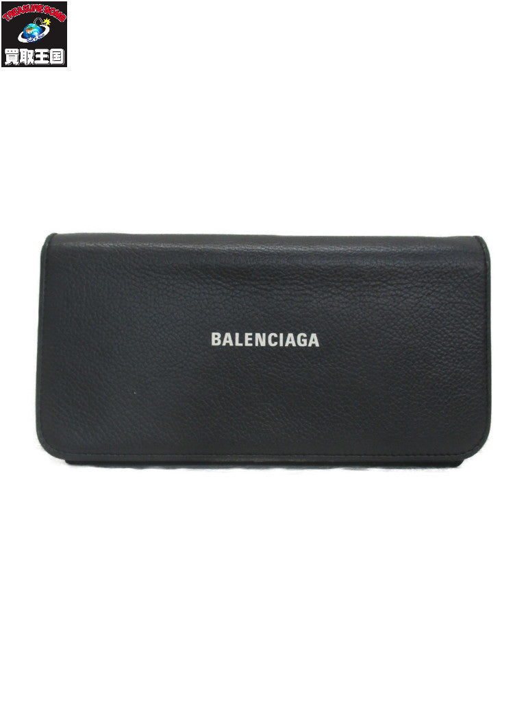 CASH LARGE FLAP WALLET ブラック