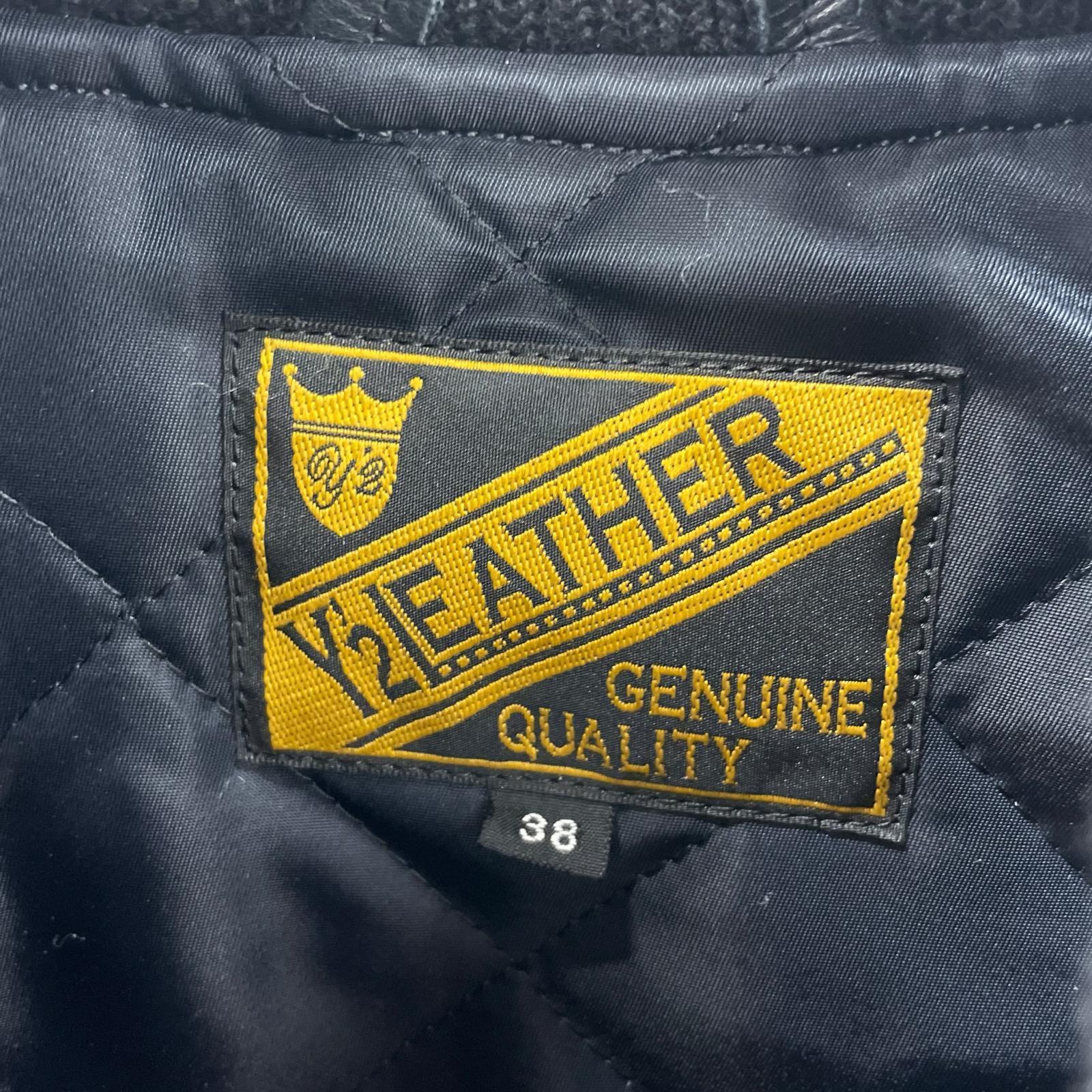 ジャケット Y'2 LEATHER レザー切替スエードジャケット 38 ブラック