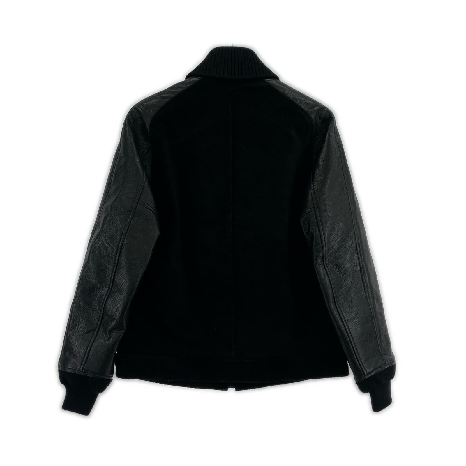 ジャケット Y'2 LEATHER レザー切替スエードジャケット 38 ブラック