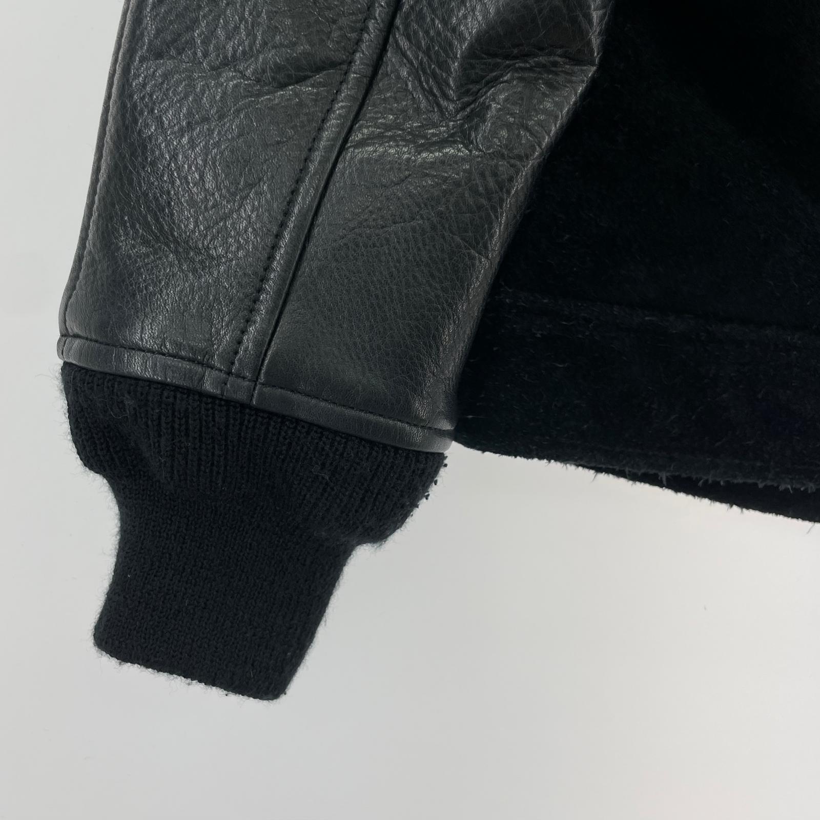 ジャケット Y'2 LEATHER レザー切替スエードジャケット 38 ブラック