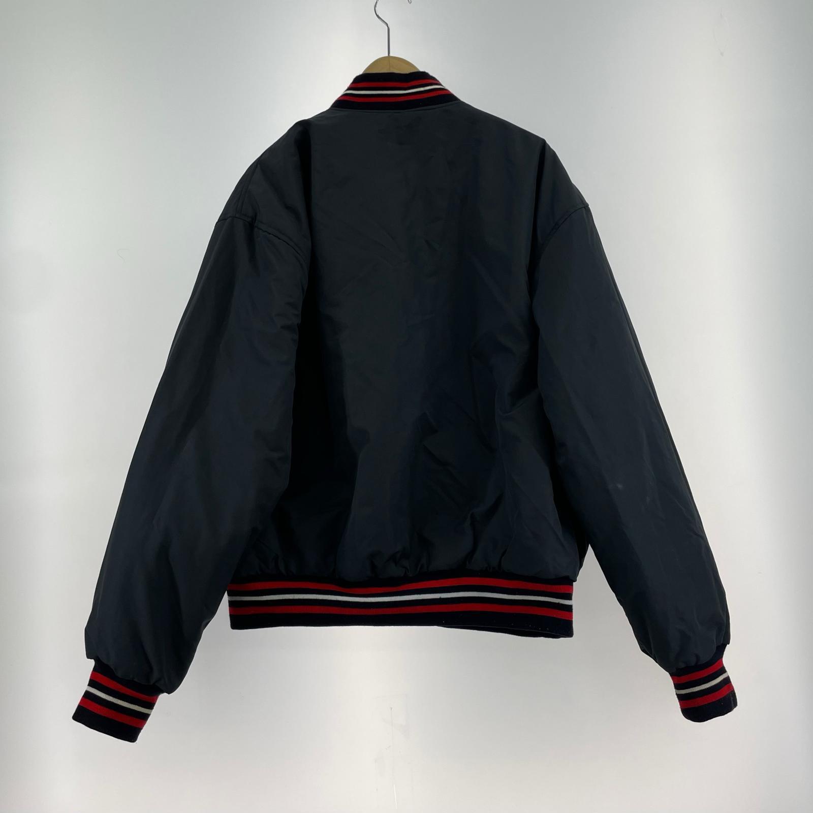 ジャケット JH DESIGN MLB/袖レザースタジャン ブラック