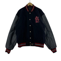 ジャケット JH DESIGN MLB/袖レザースタジャン ブラック