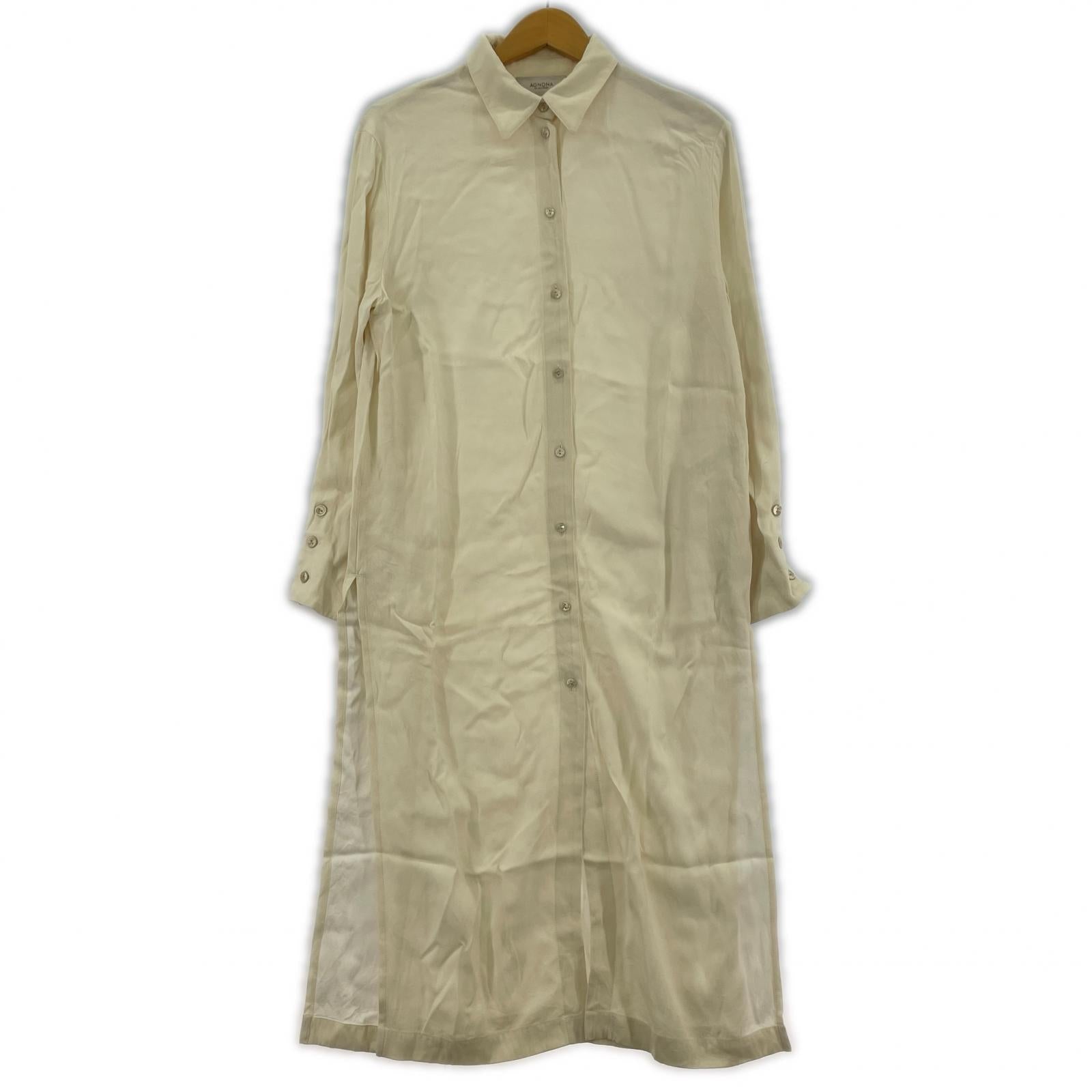 ワンピース AGNONA/シャツワンピース/WHT/42 40