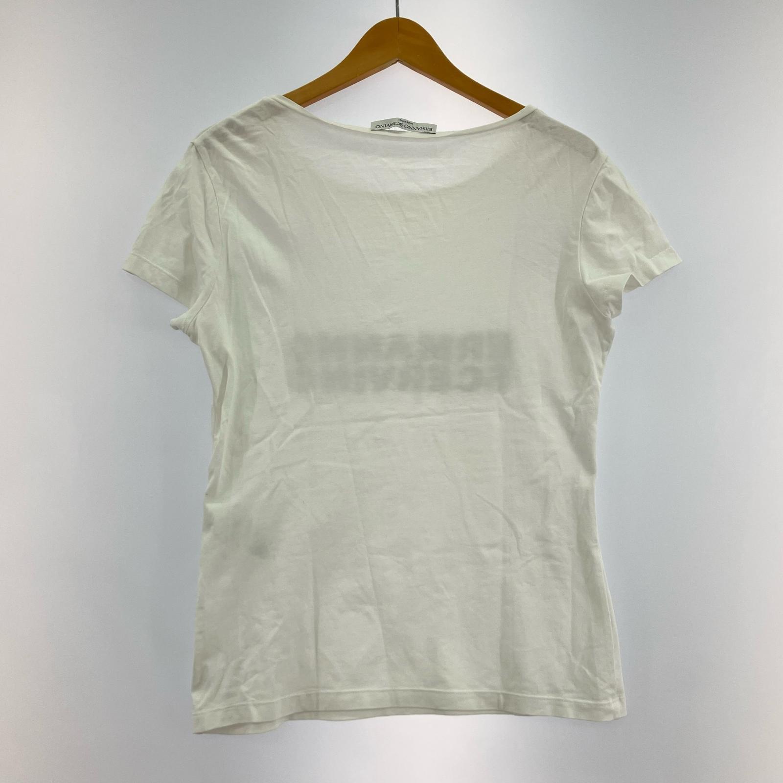 半袖Tシャツ レース/ロゴ/WHT 42 ホワイト