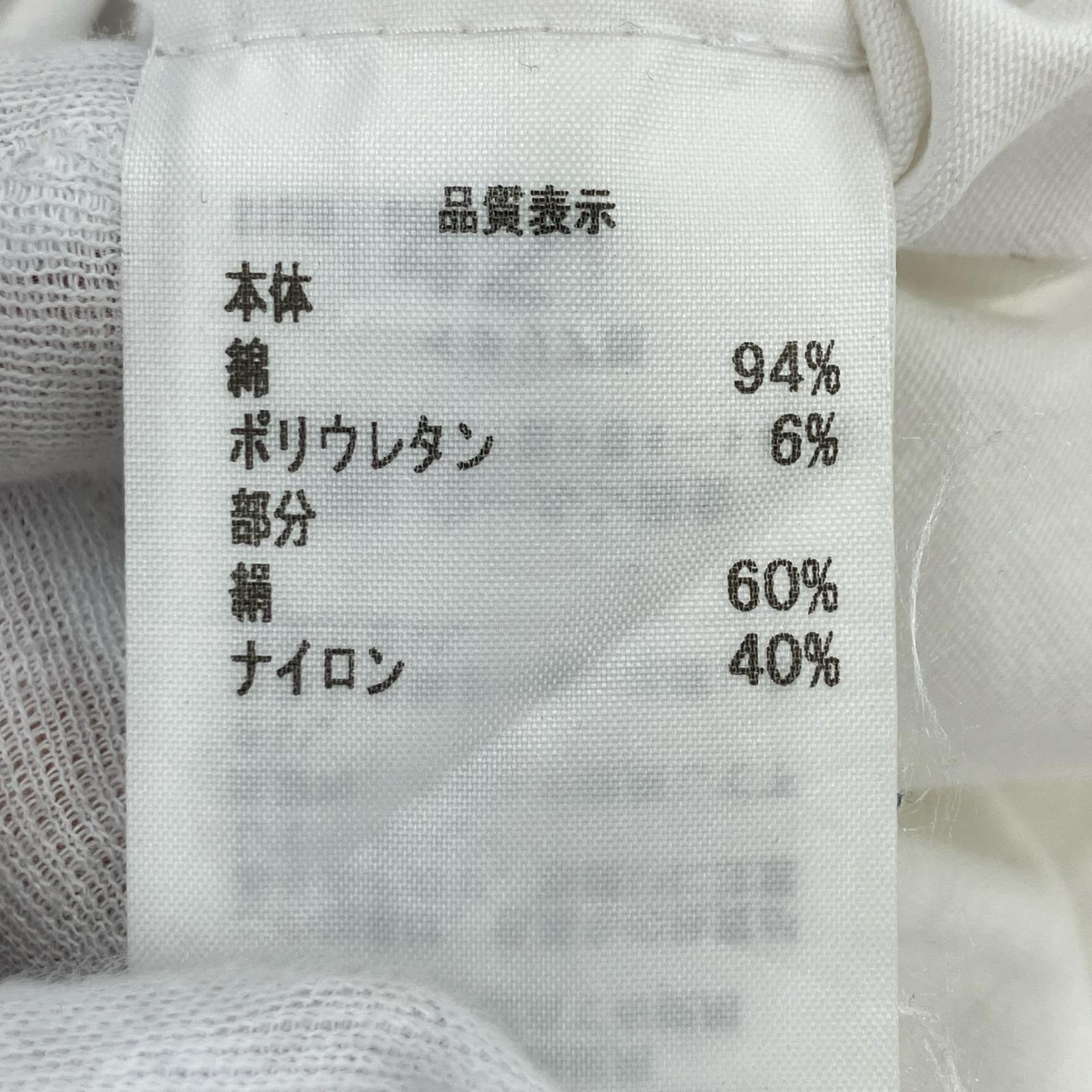 半袖Tシャツ レース/ロゴ/WHT 42 ホワイト
