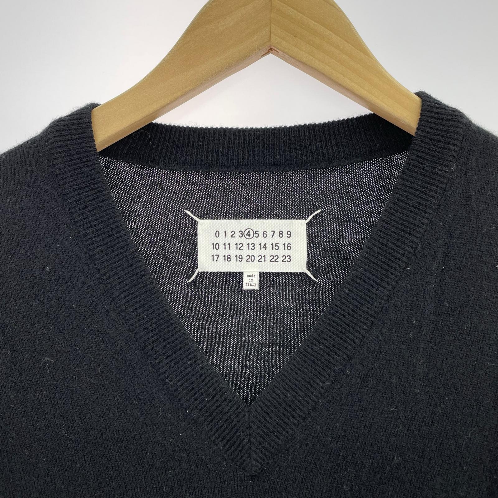 ワンピース MAISON MARGIELA エルボーパッチニットワンピース S ブラック S ブラック
