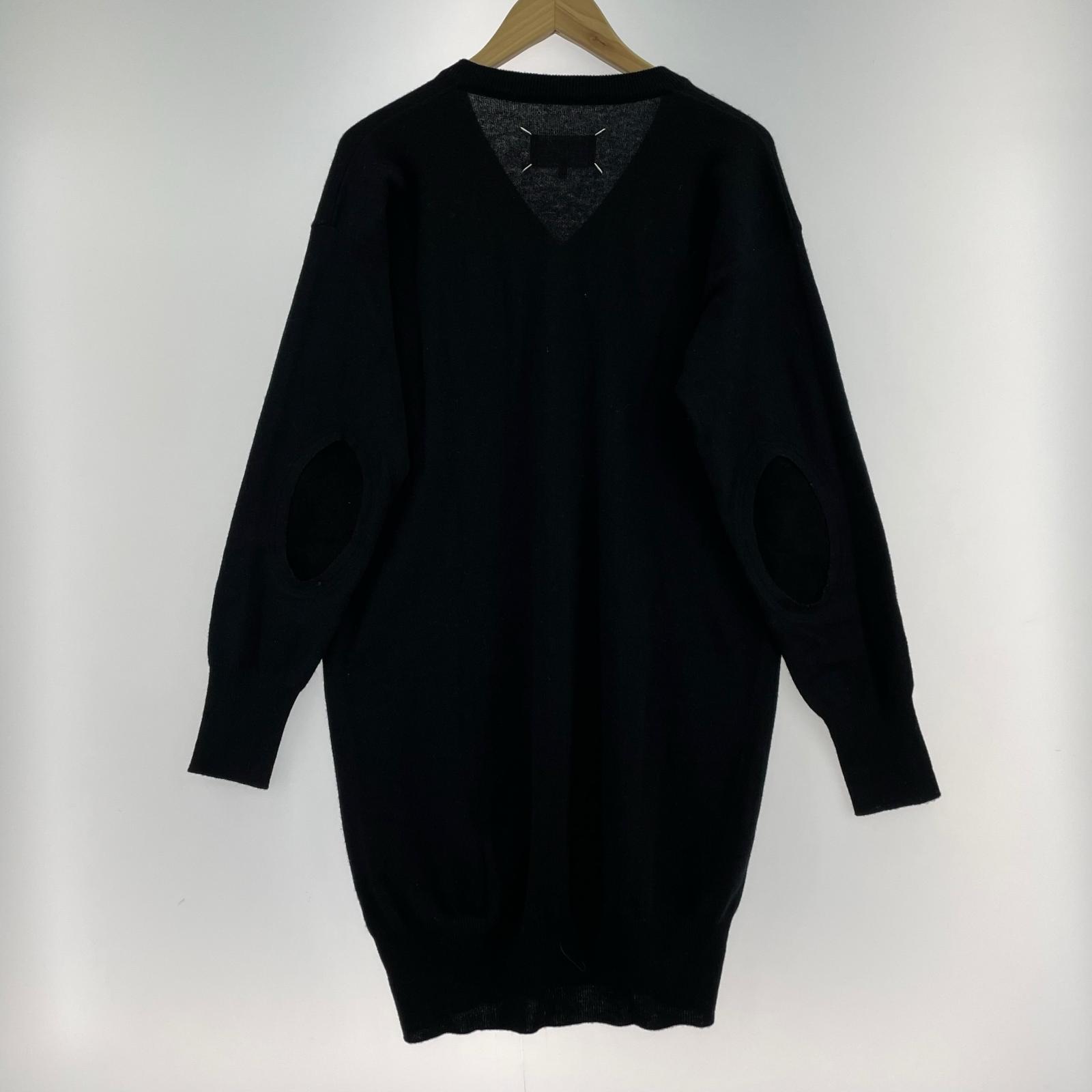 ワンピース MAISON MARGIELA エルボーパッチニットワンピース S ブラック S ブラック