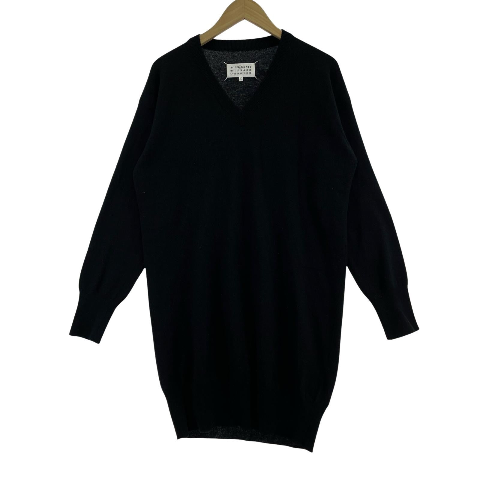 ワンピース MAISON MARGIELA エルボーパッチニットワンピース S ブラック S ブラック