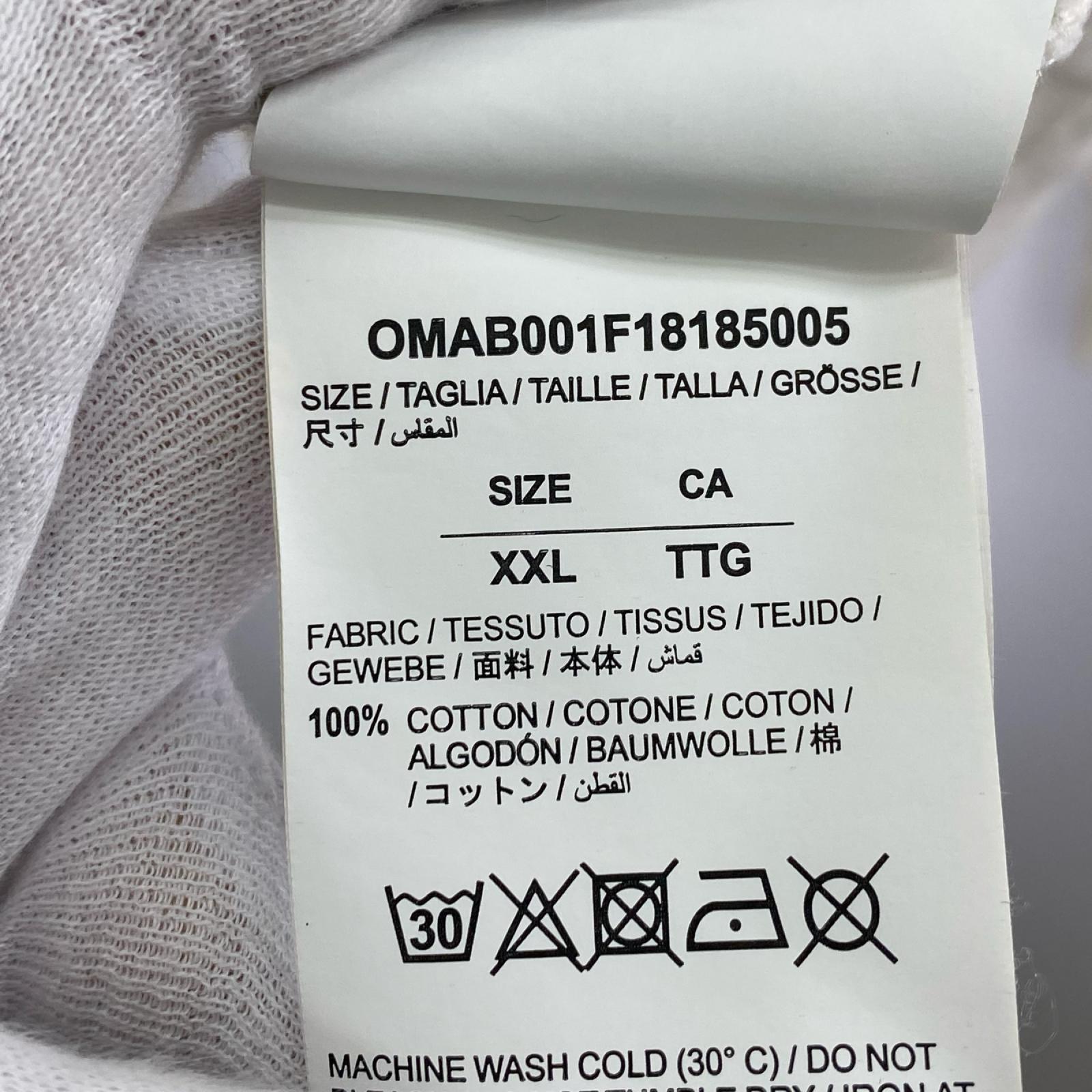 長袖Tシャツ OFF-WHITE Diag Gradient L/S T-Shirt OMAB001F18185005 白 (XXL) ホワイト