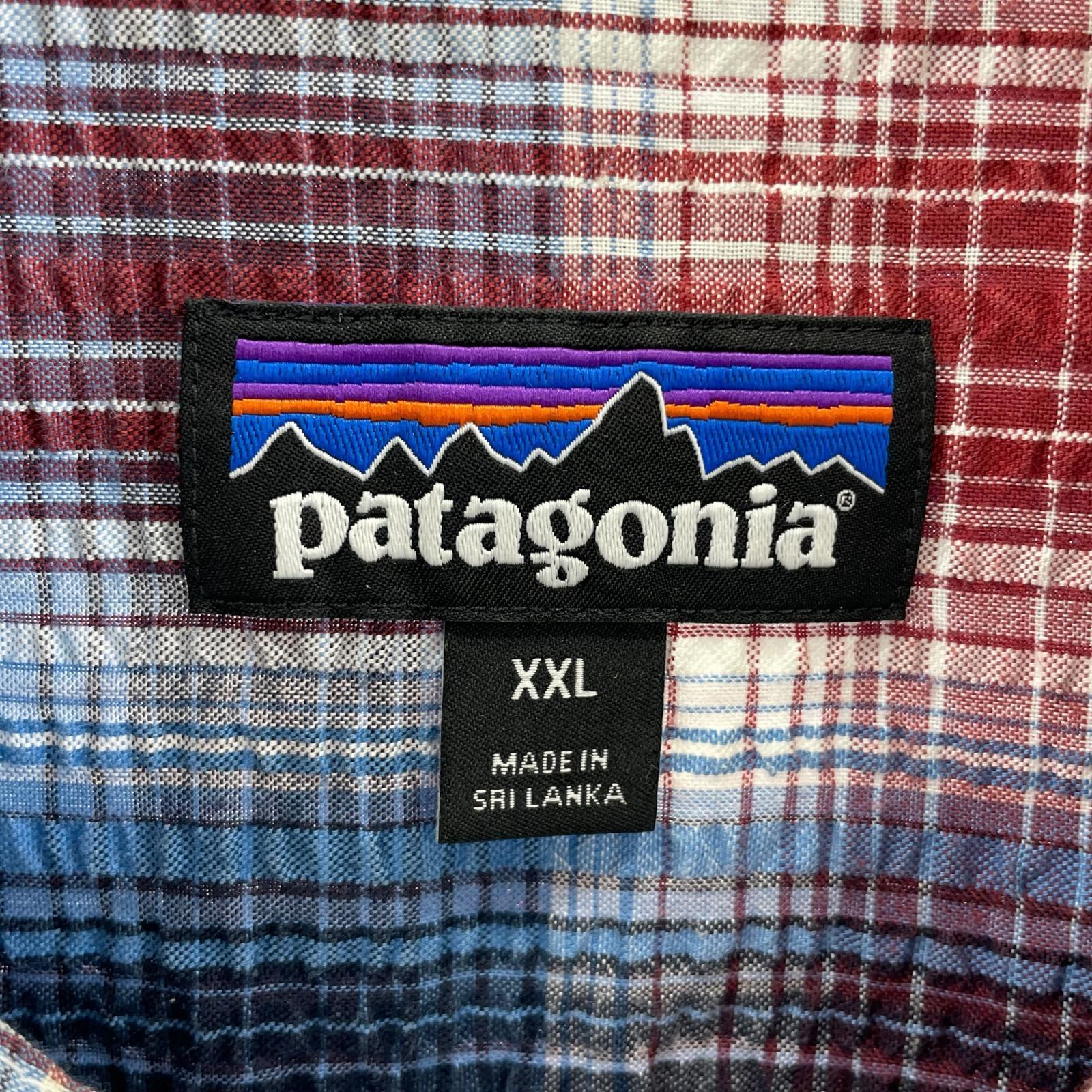 半袖シャツ 17年製 シアサッカーチェックシャツ XXL