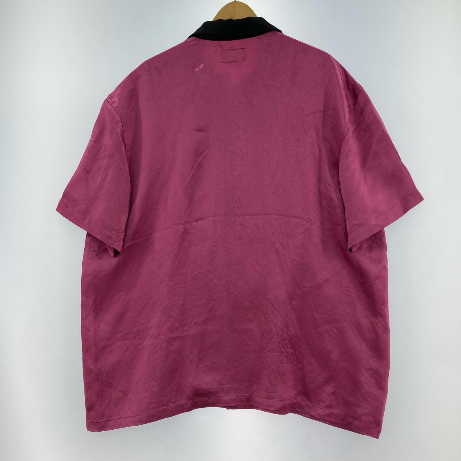 半袖シャツ Satin Zip S/S Work Shirt ピンク ピンク