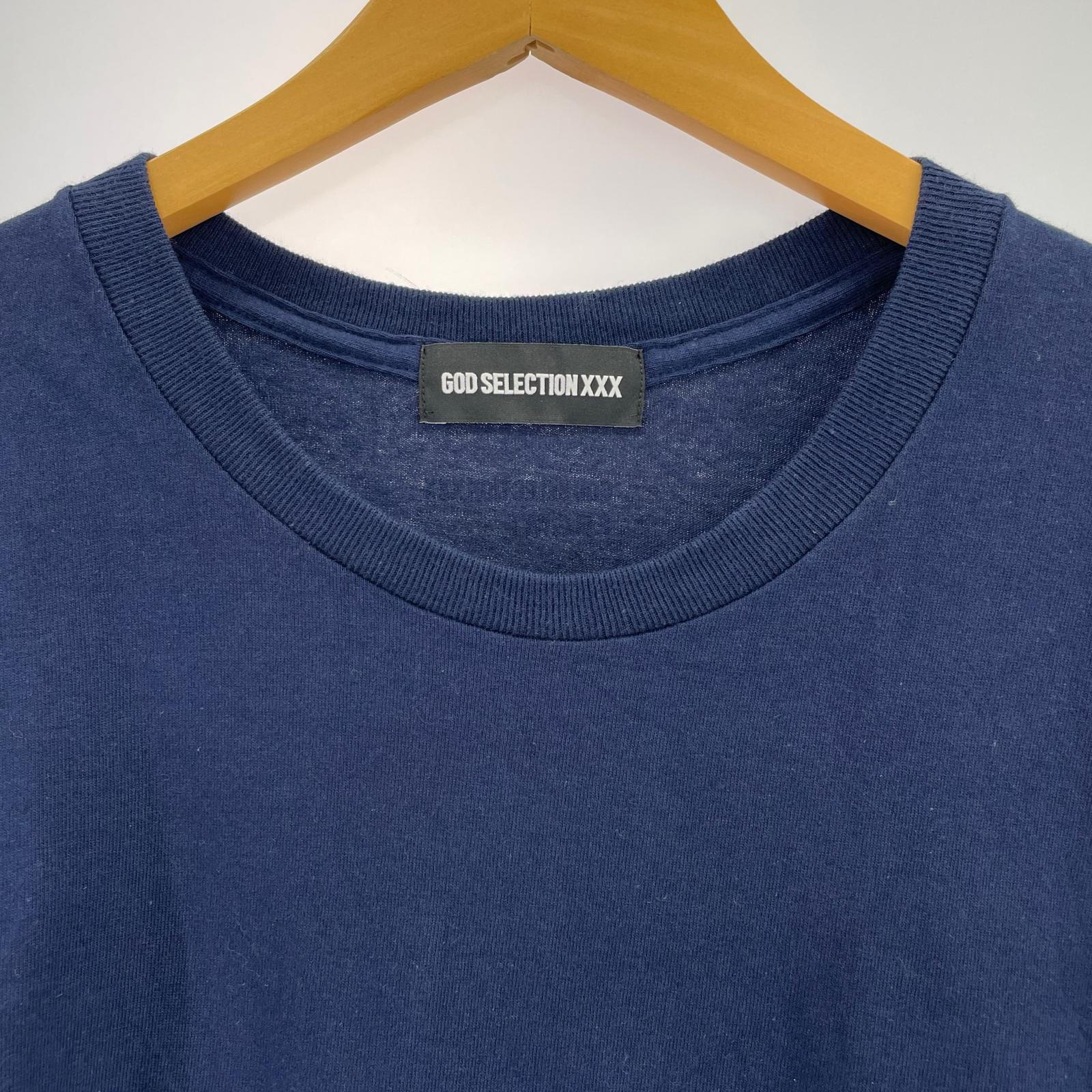 半袖Tシャツ プリントデザイン 紺 LL ネイビー