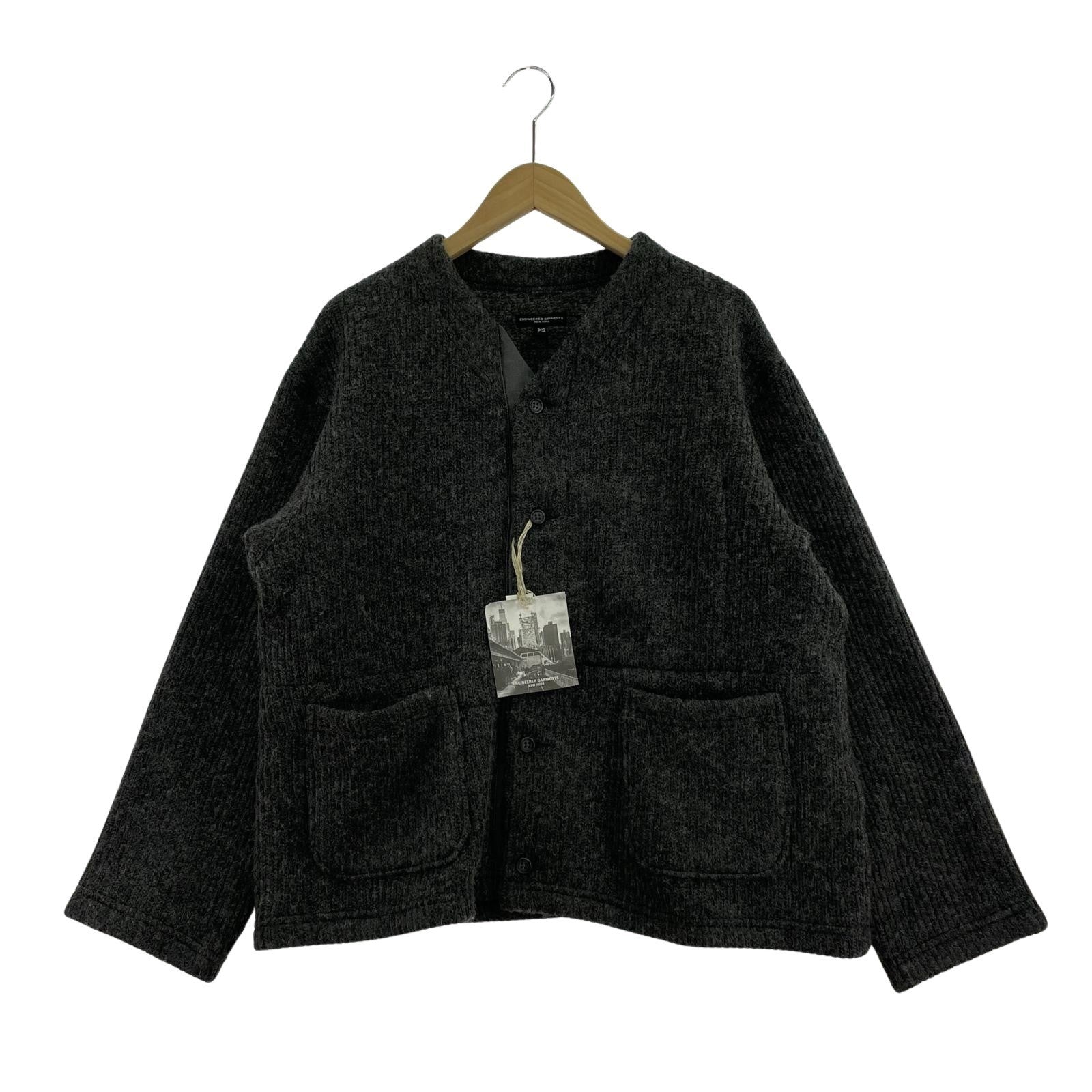 カーディガン Wool Poly Nep Sweater Knit グレー (XS) グレー