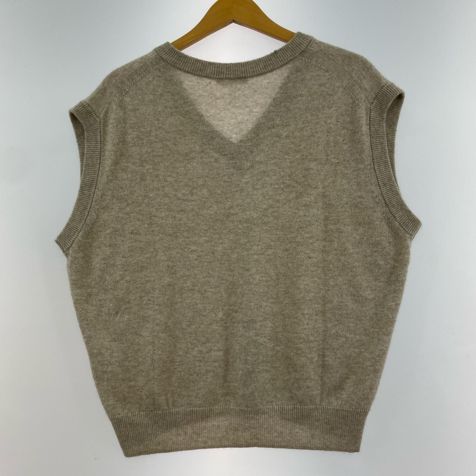 長袖シャツ AURALEE FINE CASHMERE SILK KNIT VEST 3 3 ベージュ
