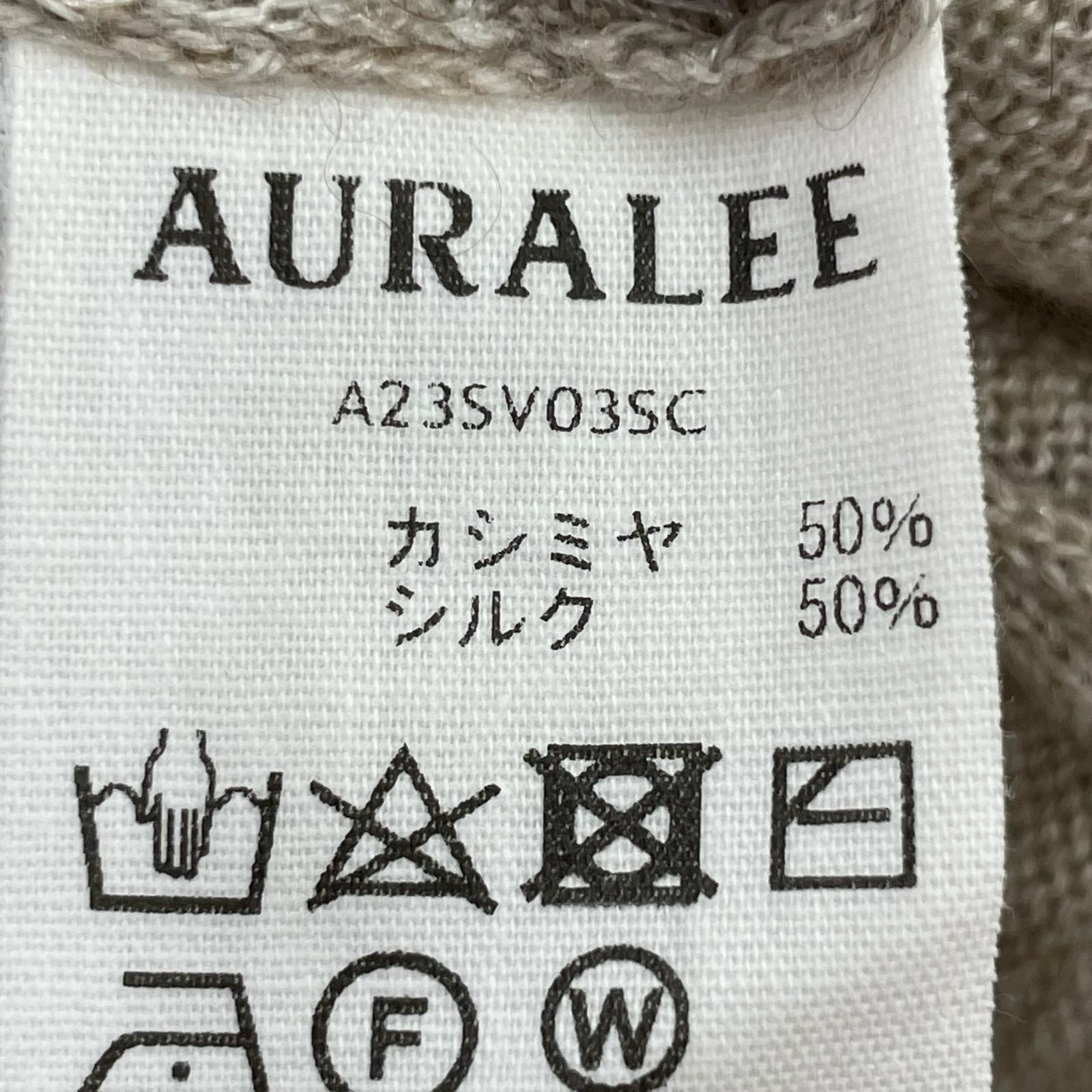長袖シャツ AURALEE FINE CASHMERE SILK KNIT VEST 3 3 ベージュ