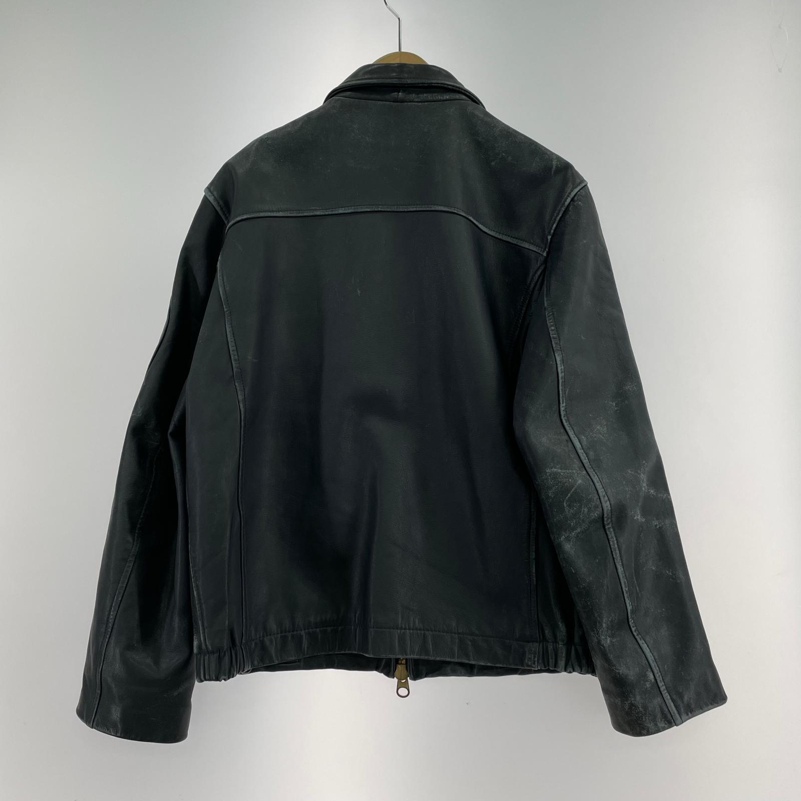 レザージャケット 70s-80s頃 フランス軍 レザー パイロットジャケット ネイビー ブラック