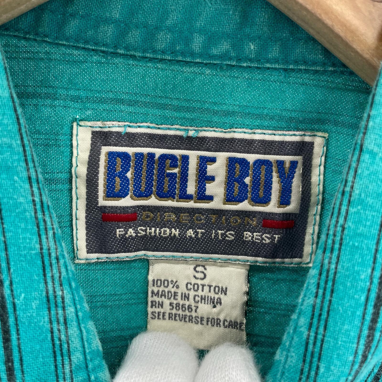 長袖シャツ 90's BUGLE BOY コットンストライプシャツ S BGR S