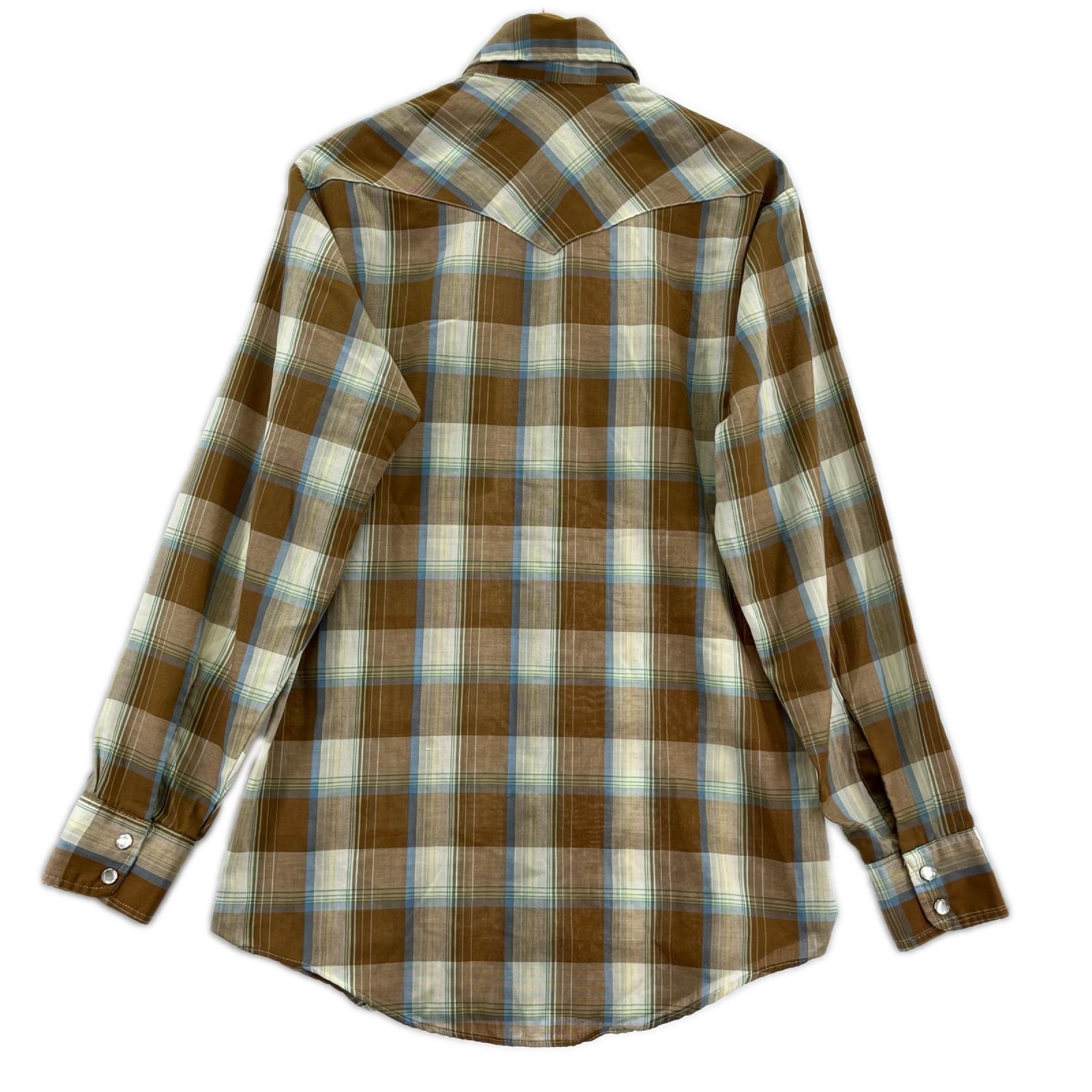 長袖シャツ OLD・VINTAGE 70s頃 KINGS ROAD チェックウエスタンシャツ S マルチカラー