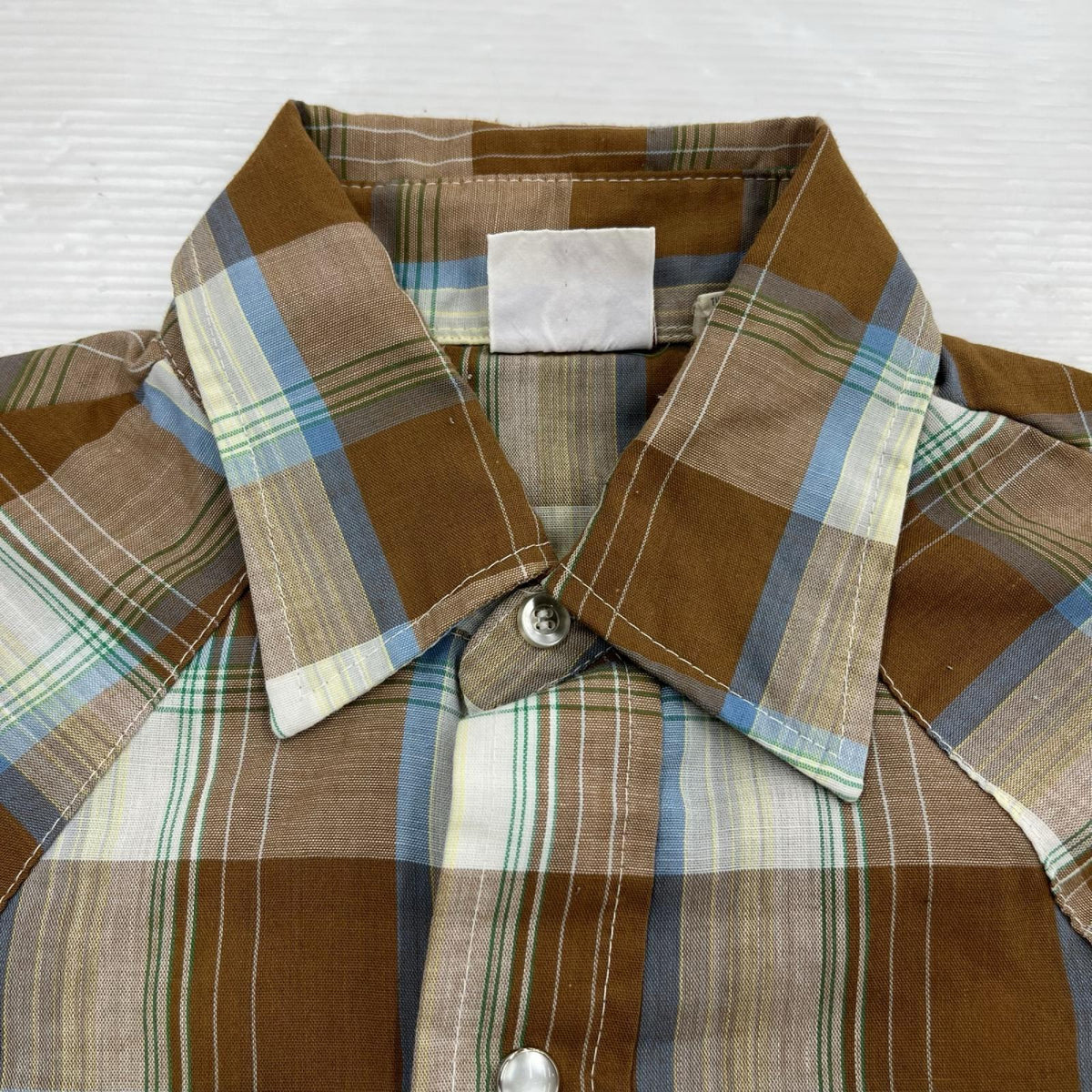 長袖シャツ OLD・VINTAGE 70s頃 KINGS ROAD チェックウエスタンシャツ S マルチカラー