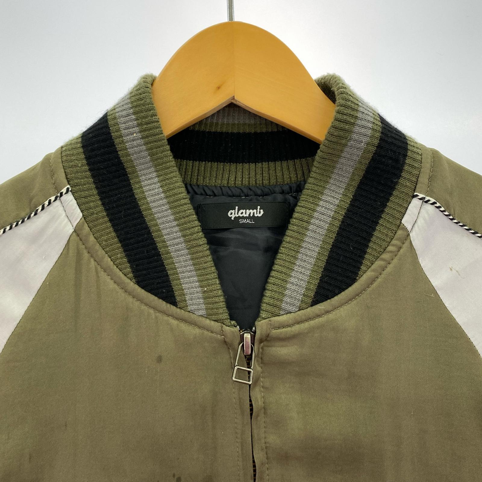 ジャケット glamb Jake Ska JKT クレイジー刺繍スカジャン S オリーブ S
