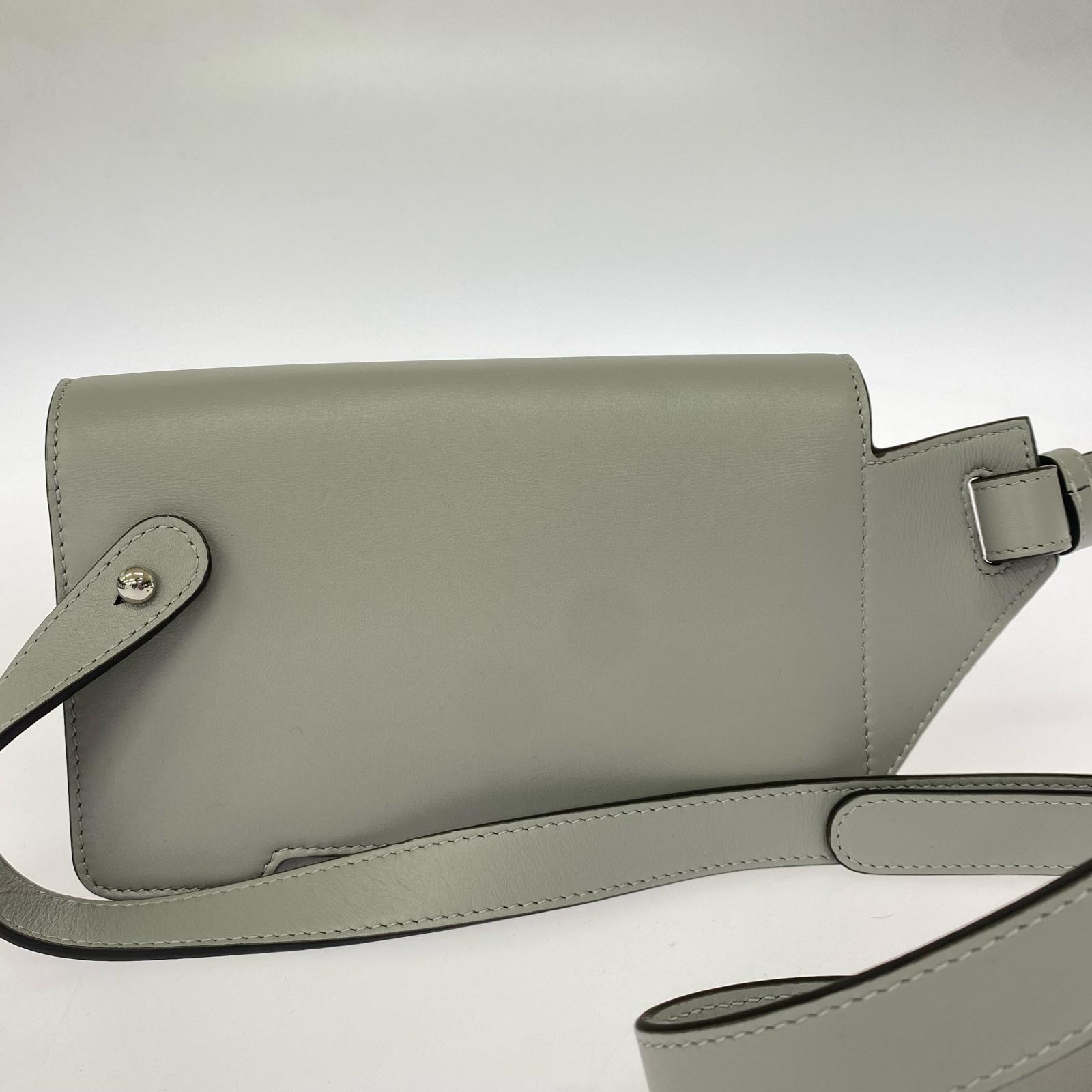 ショルダーバッグ Marni Trunkaroo カーフスキン レザーミニショルダーバッグ グレー グレー
