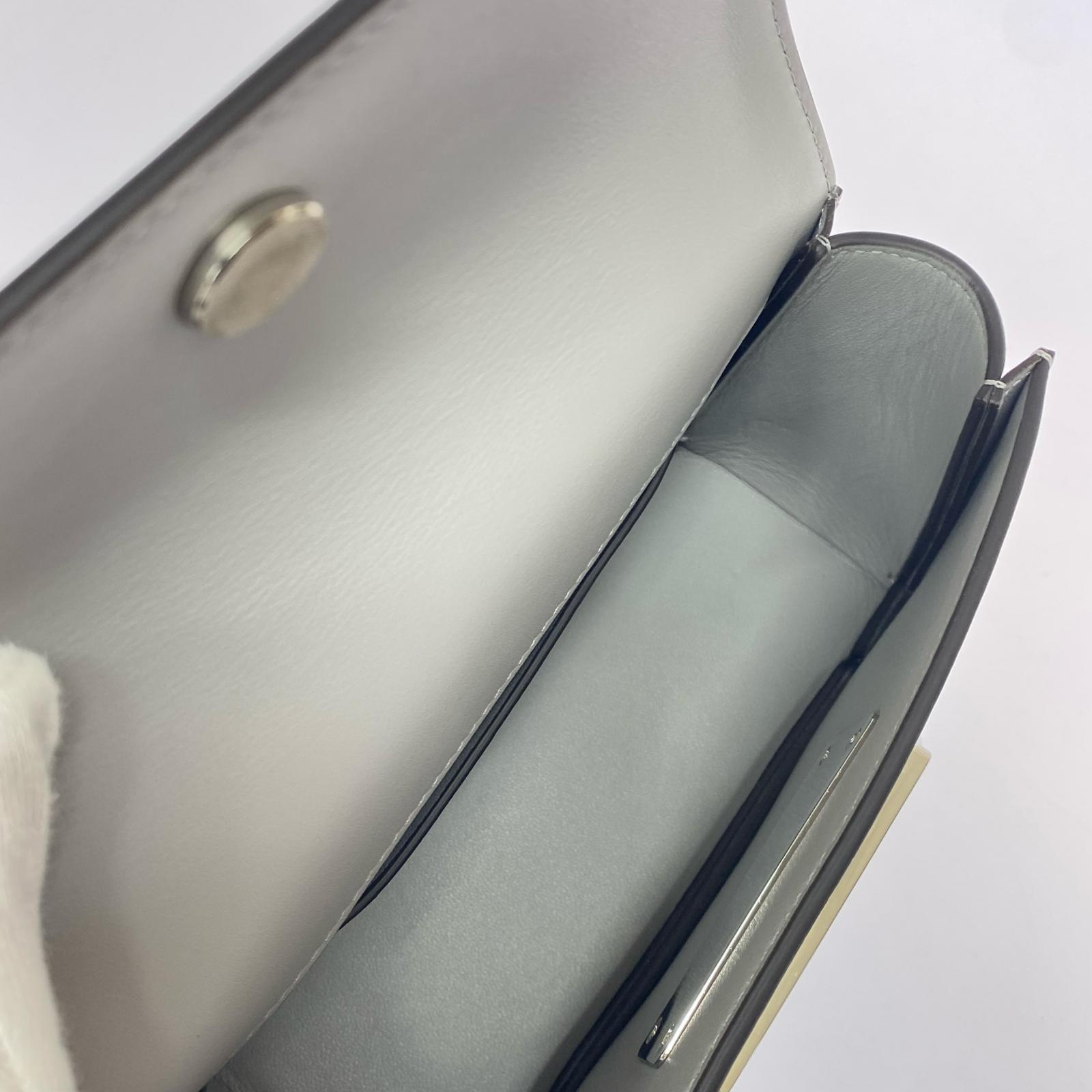 ショルダーバッグ Marni Trunkaroo カーフスキン レザーミニショルダーバッグ グレー グレー