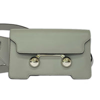 ショルダーバッグ Marni Trunkaroo カーフスキン レザーミニショルダーバッグ グレー グレー