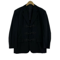 テーラードジャケット HOMME PLUS 80s チャイナボタンテーラードジャケット M M ブラック