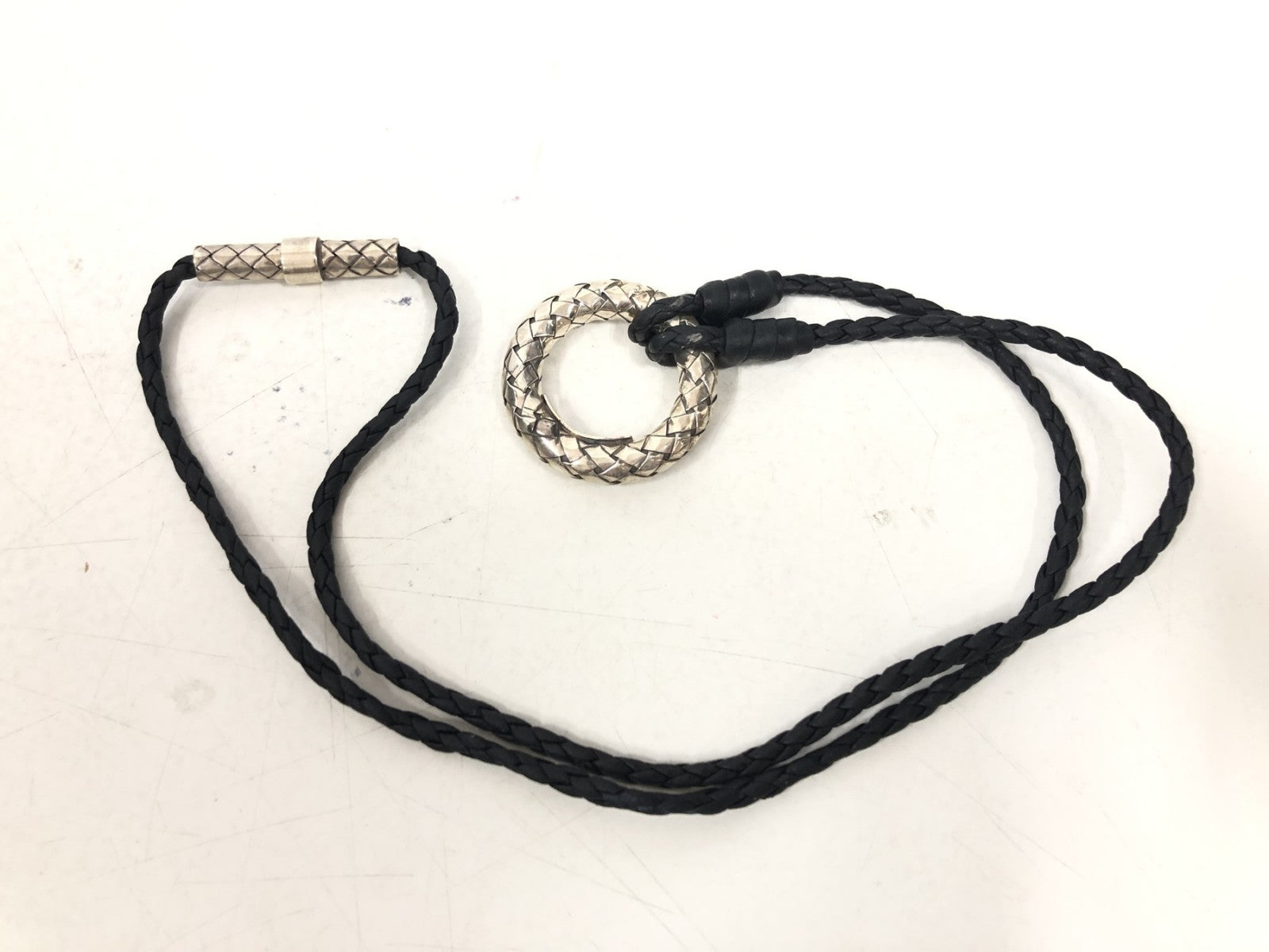 Bottega Veneta S925 イントレチャートサークル ネックレス