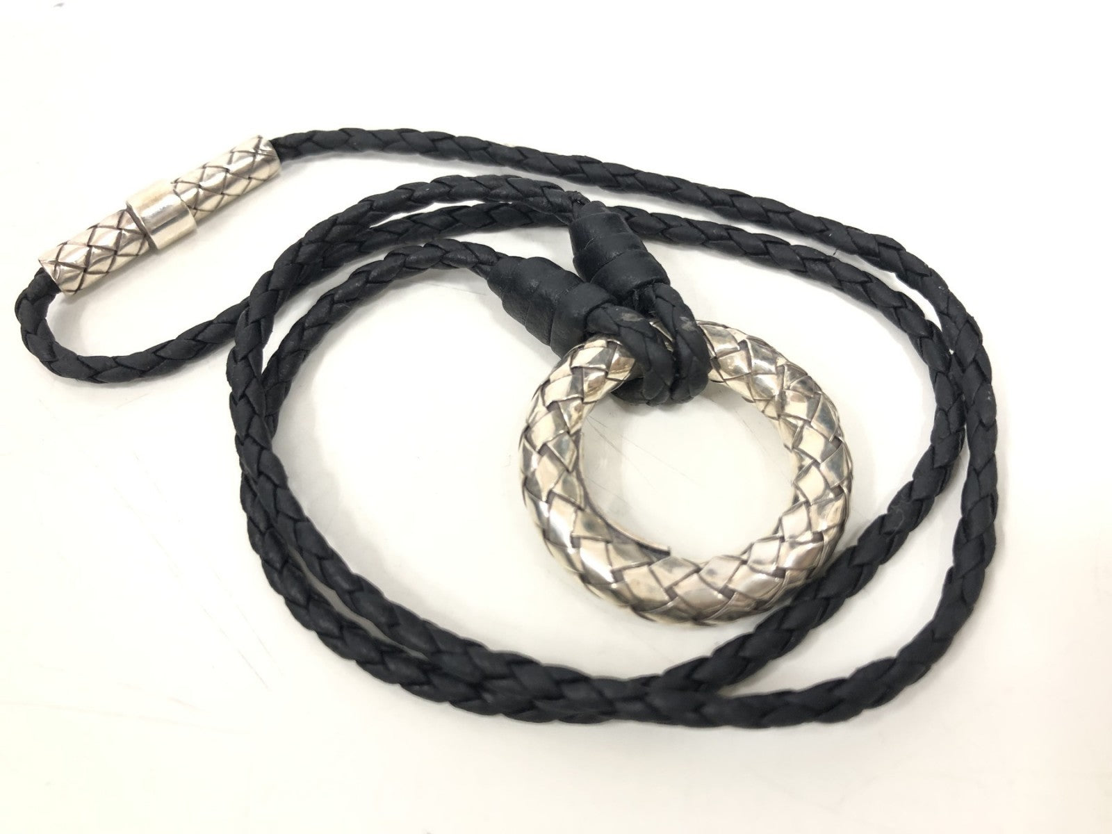 Bottega Veneta S925 イントレチャートサークル ネックレス