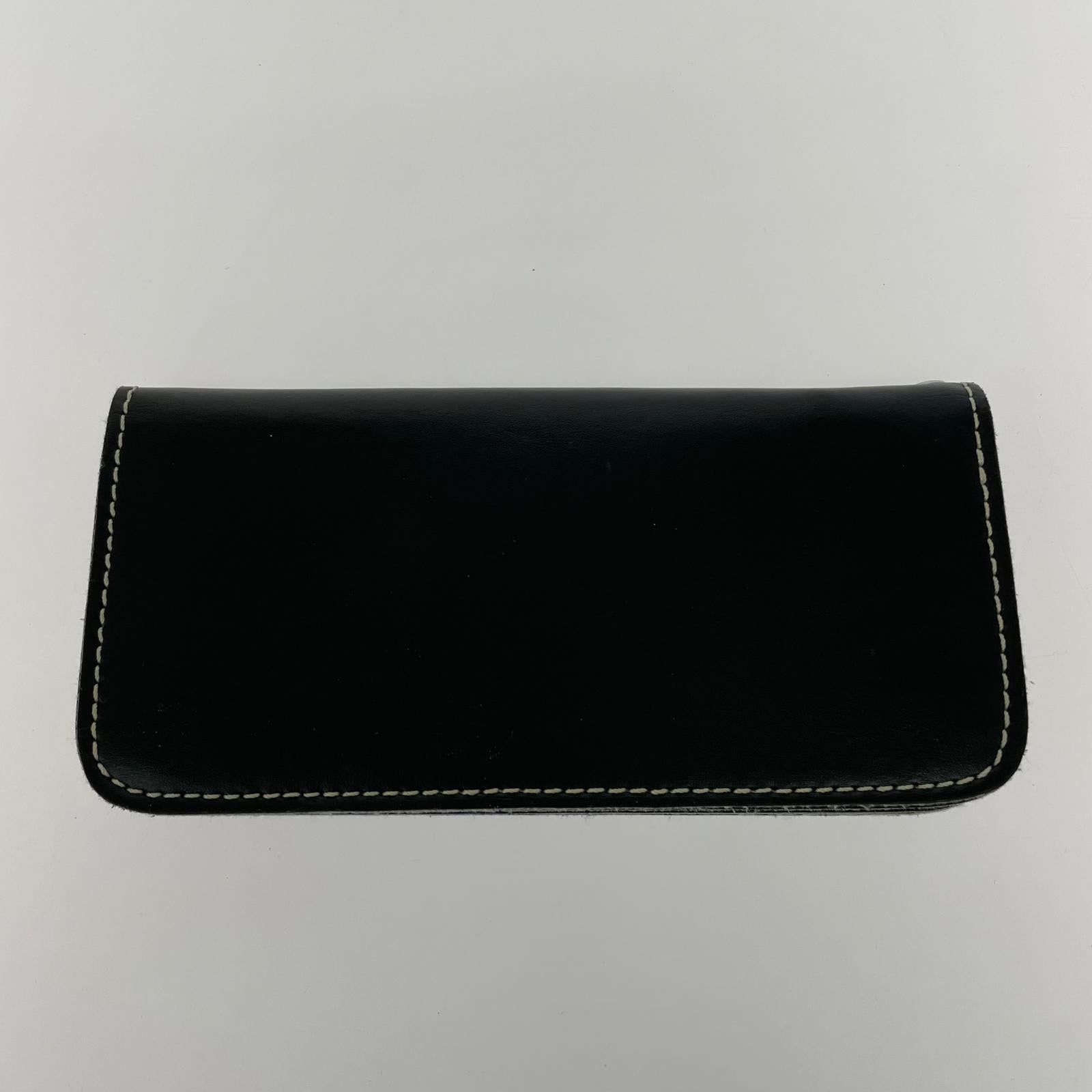 長財布 衣料A クロス レザー 長財布 黒 ブラック