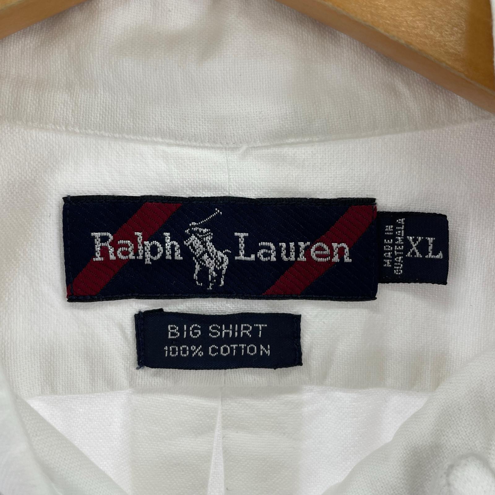 長袖シャツ POLO RALPH LAUREN 90s BIG SHIRT 白 (XL) ホワイト