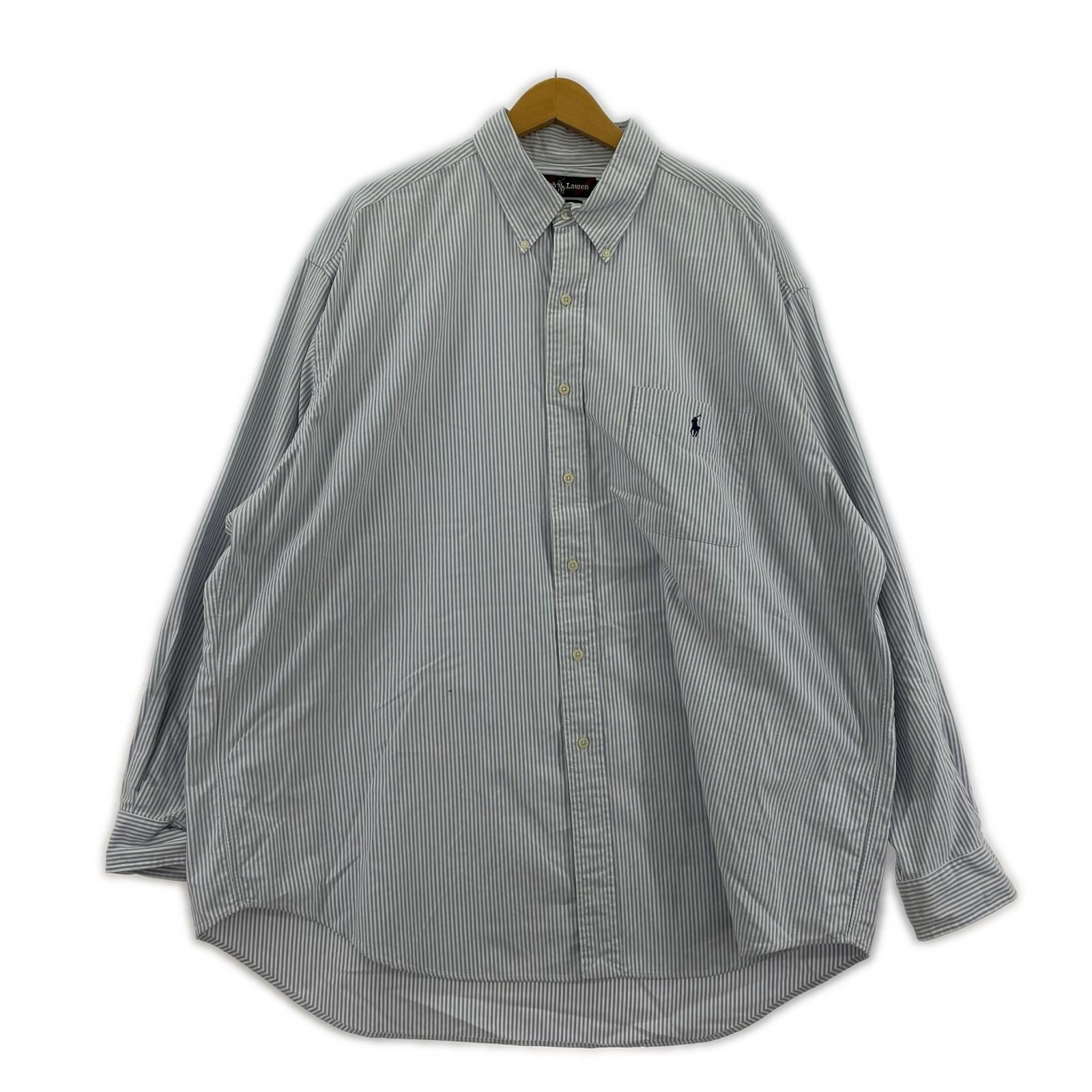 長袖シャツ POLO RALPH LAUREN 90s BIG SHIRT ストライプ (XL)