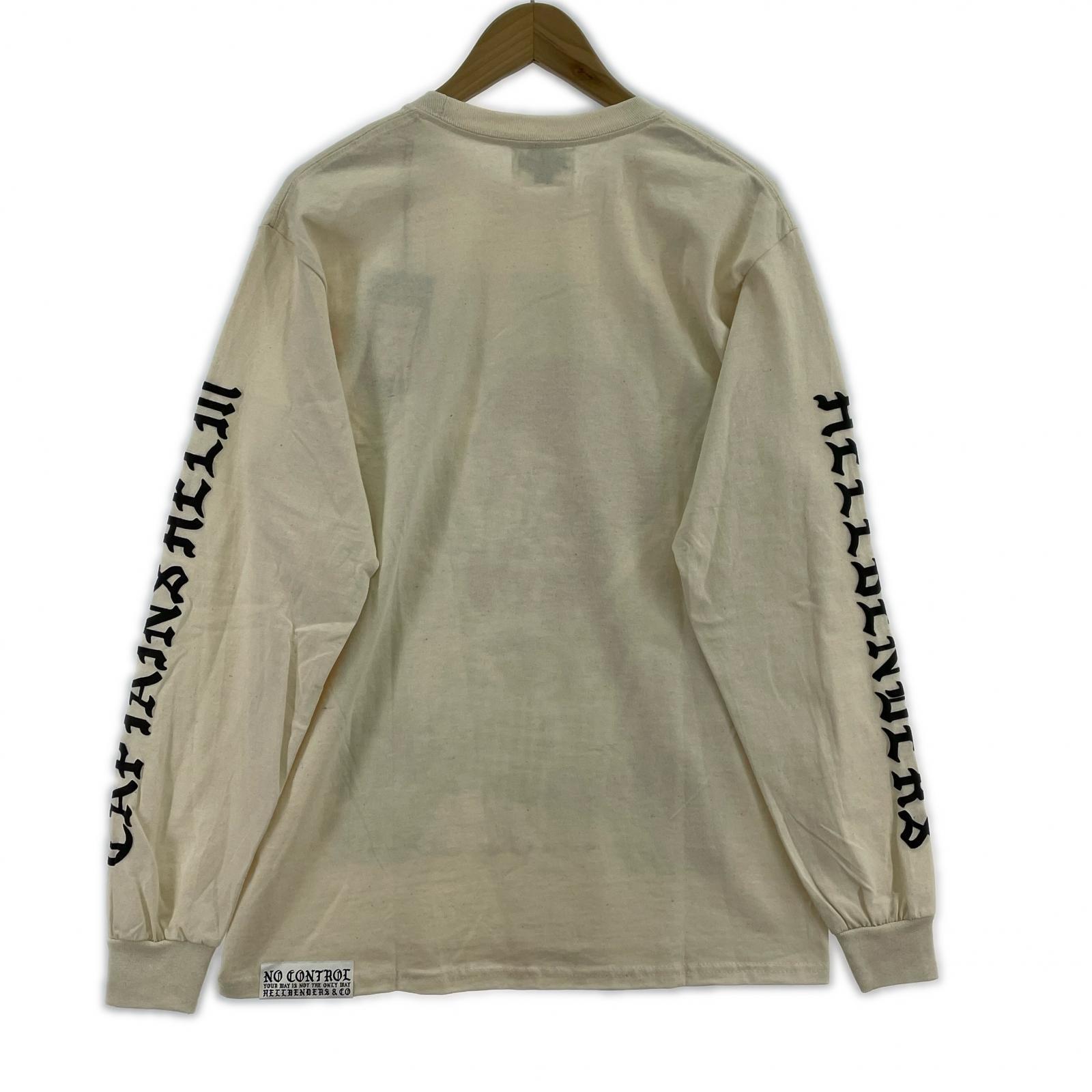 長袖Tシャツ ×HELLBENDERS&CO プリントT キナリ M