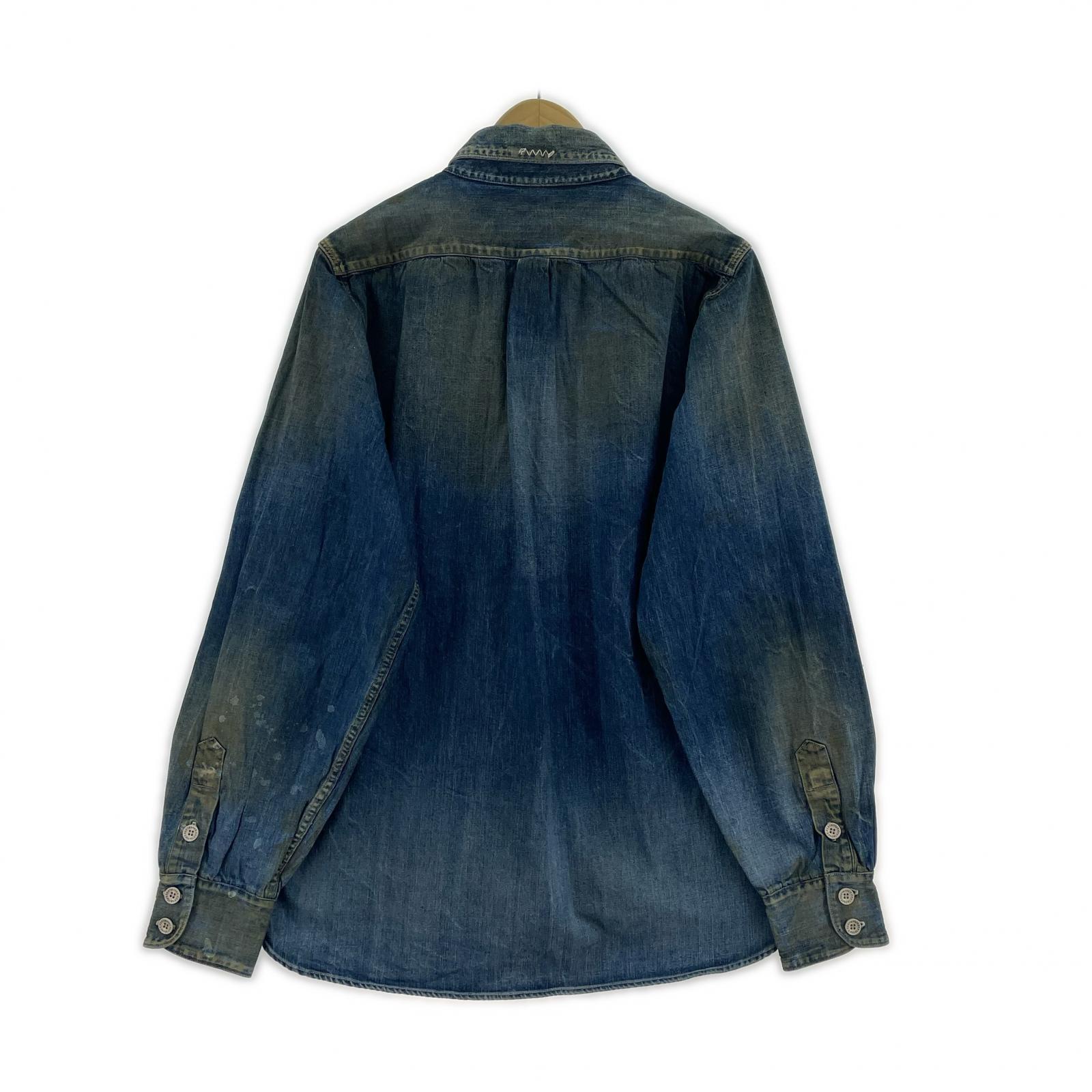 長袖シャツ ALPHA P.O. SHIRT L/S DRY DENIM 3 ネイビー