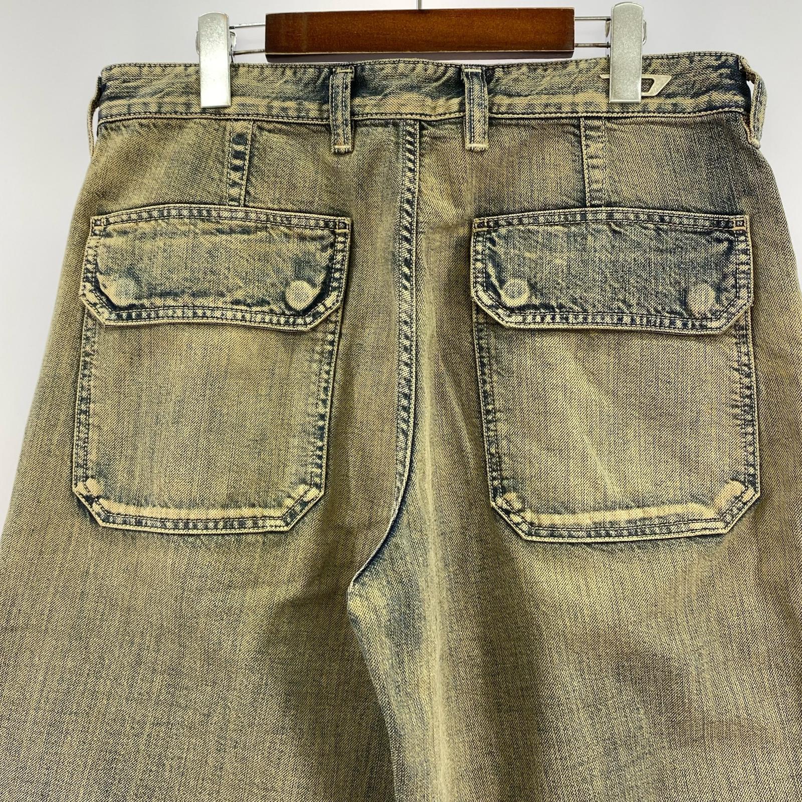 デニムパンツ D-SHIFT A17295 Relaxed Jeans ニーポケット 30 ブルー