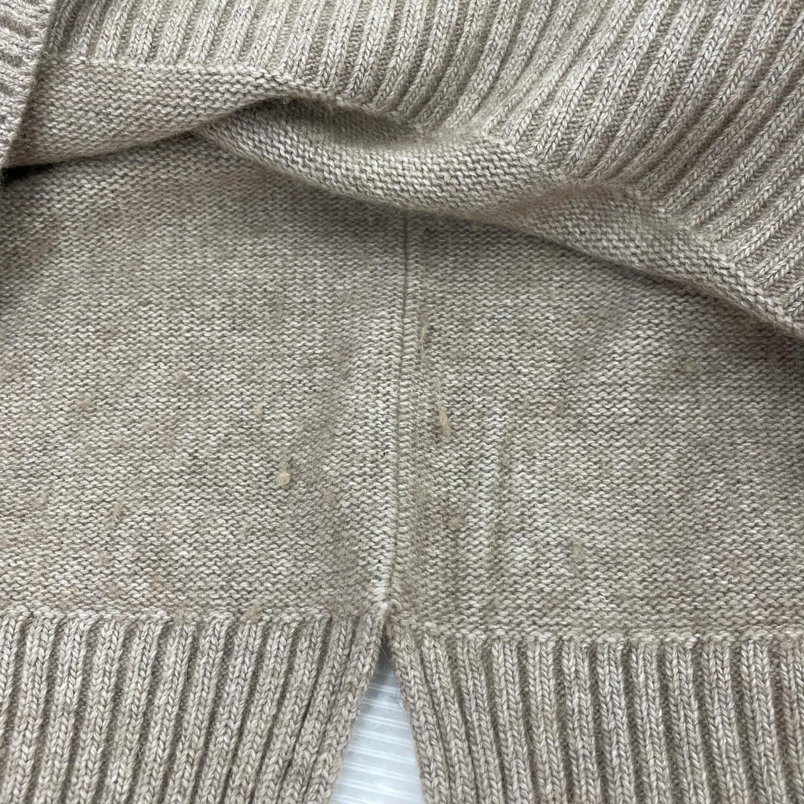 ニット カシミヤ紺 ウールタートルニット ベージュ ベージュ