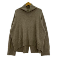 ニット カシミヤ紺 ウールタートルニット ベージュ ベージュ