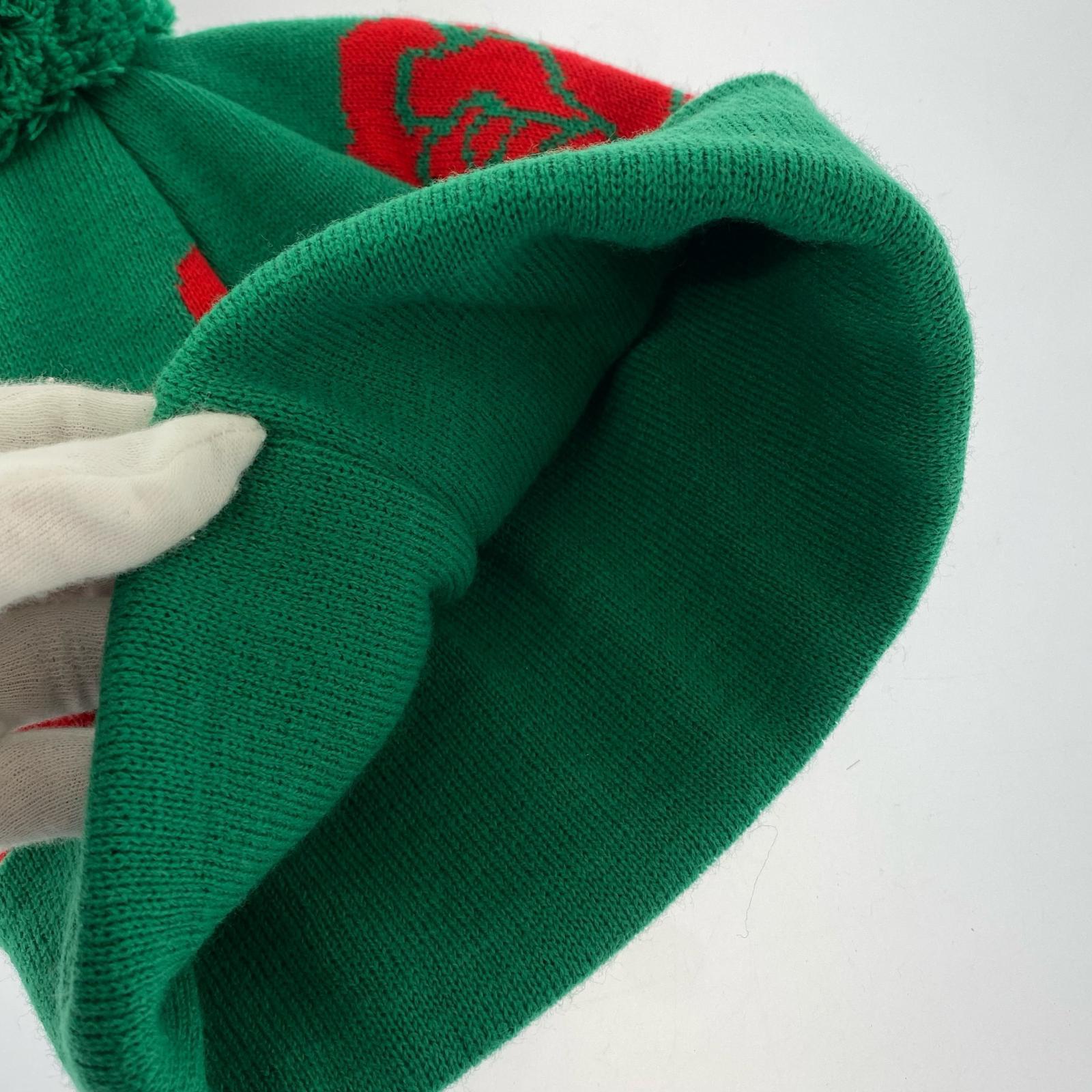 ハット rose beanie グリーン