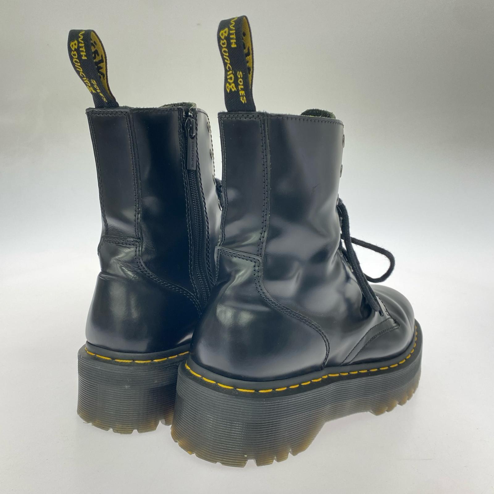 ブーツ Yohji Yamamoto 10ホール ネジレブーツ UK10 ブラック