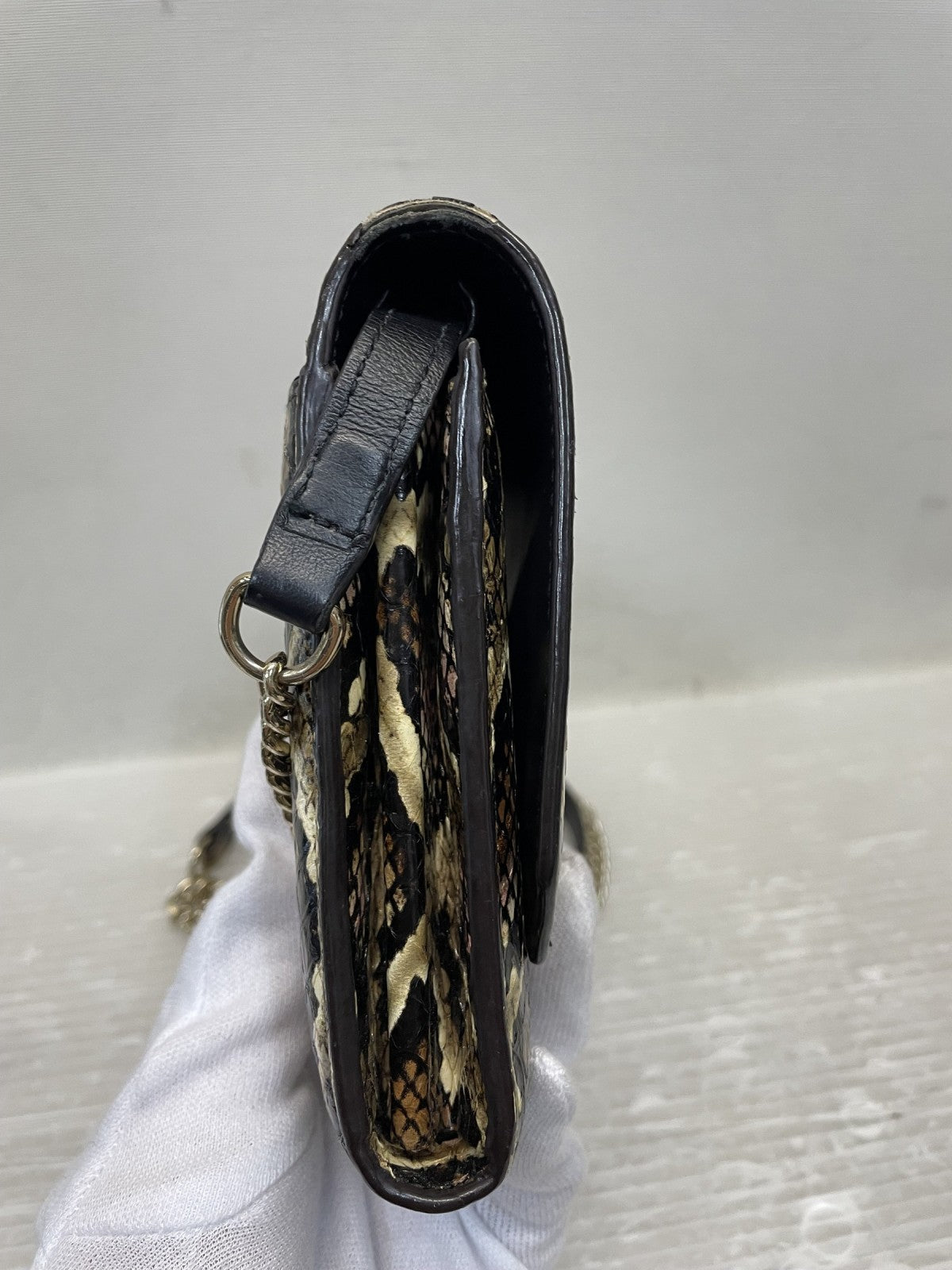 JIMMY CHOO MADELINE パイソン ショルダーバッグ