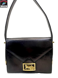 CELINE ホースキャリッジ 馬車金具 ワンショルダーバッグ ブラック