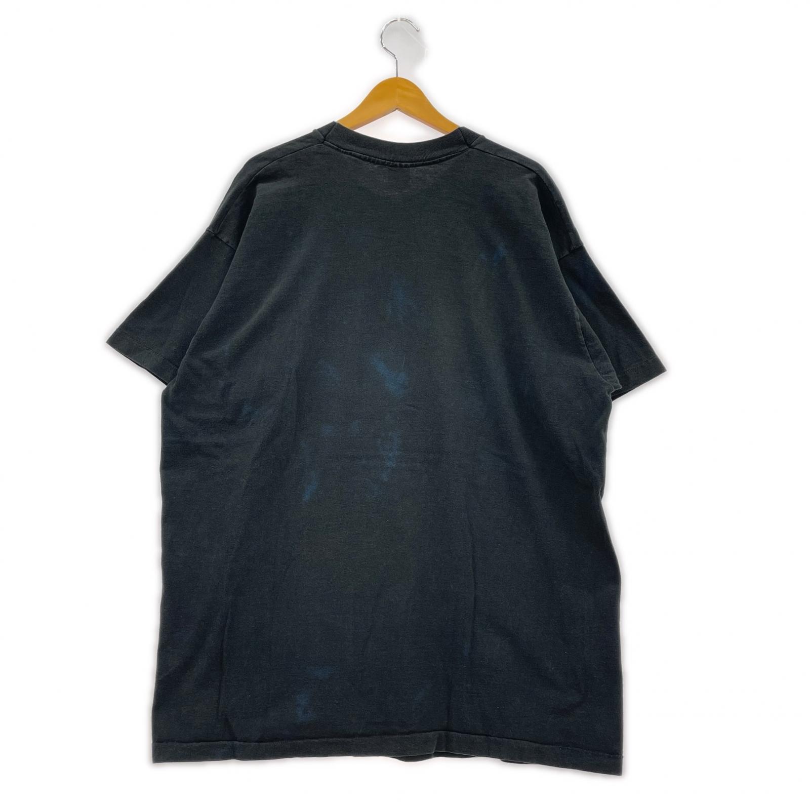 半袖Tシャツ 90s CHEVROLET シボレー ファイヤーパターン Tシャツ (XXL) ブラック